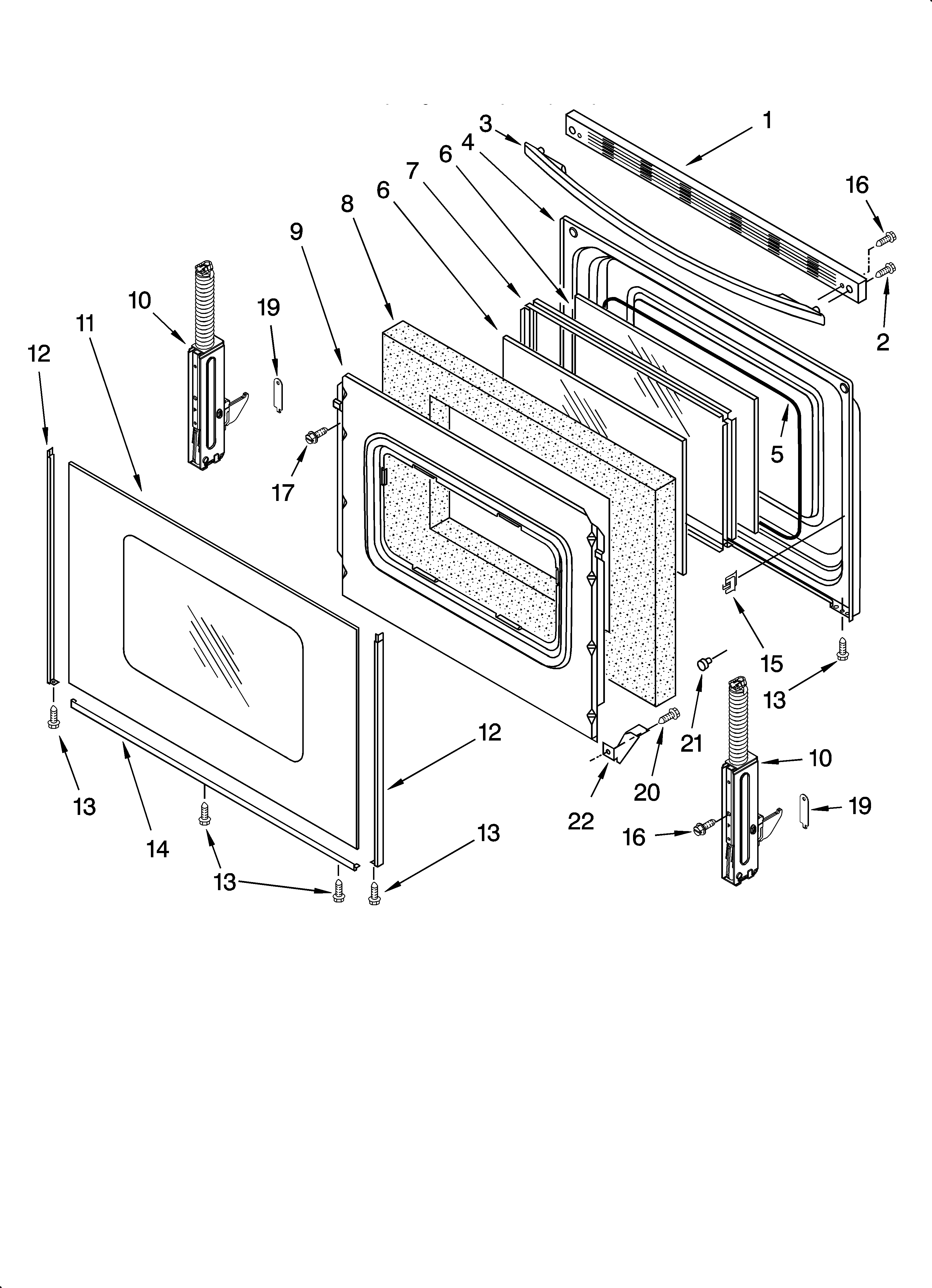 Whirlpool WERP3000PB4 door parts, optional parts diagram
