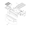 Whirlpool WERP4110PQ2 drawer & broiler parts diagram
