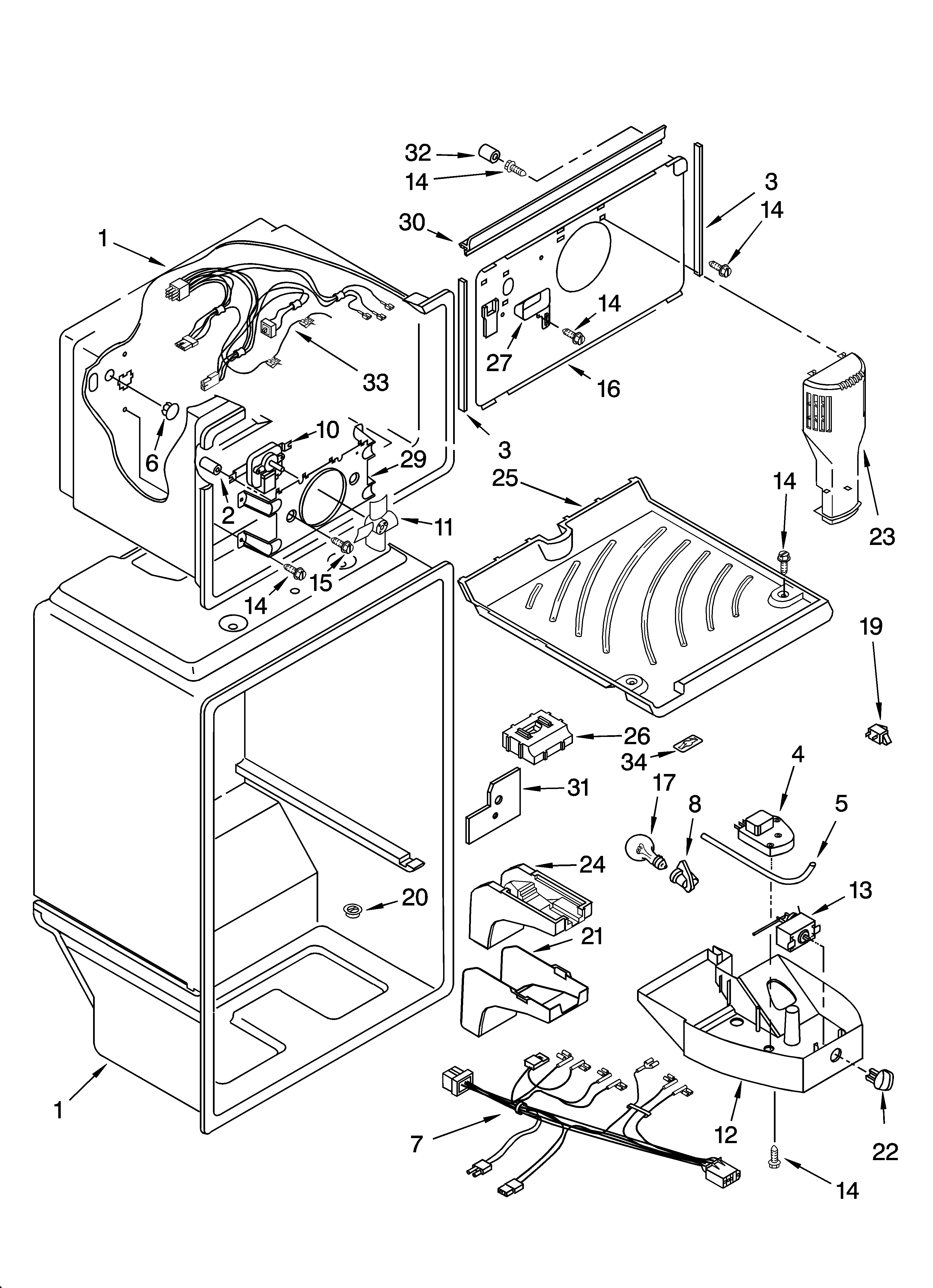 Inglis IJT195300 liner parts diagram