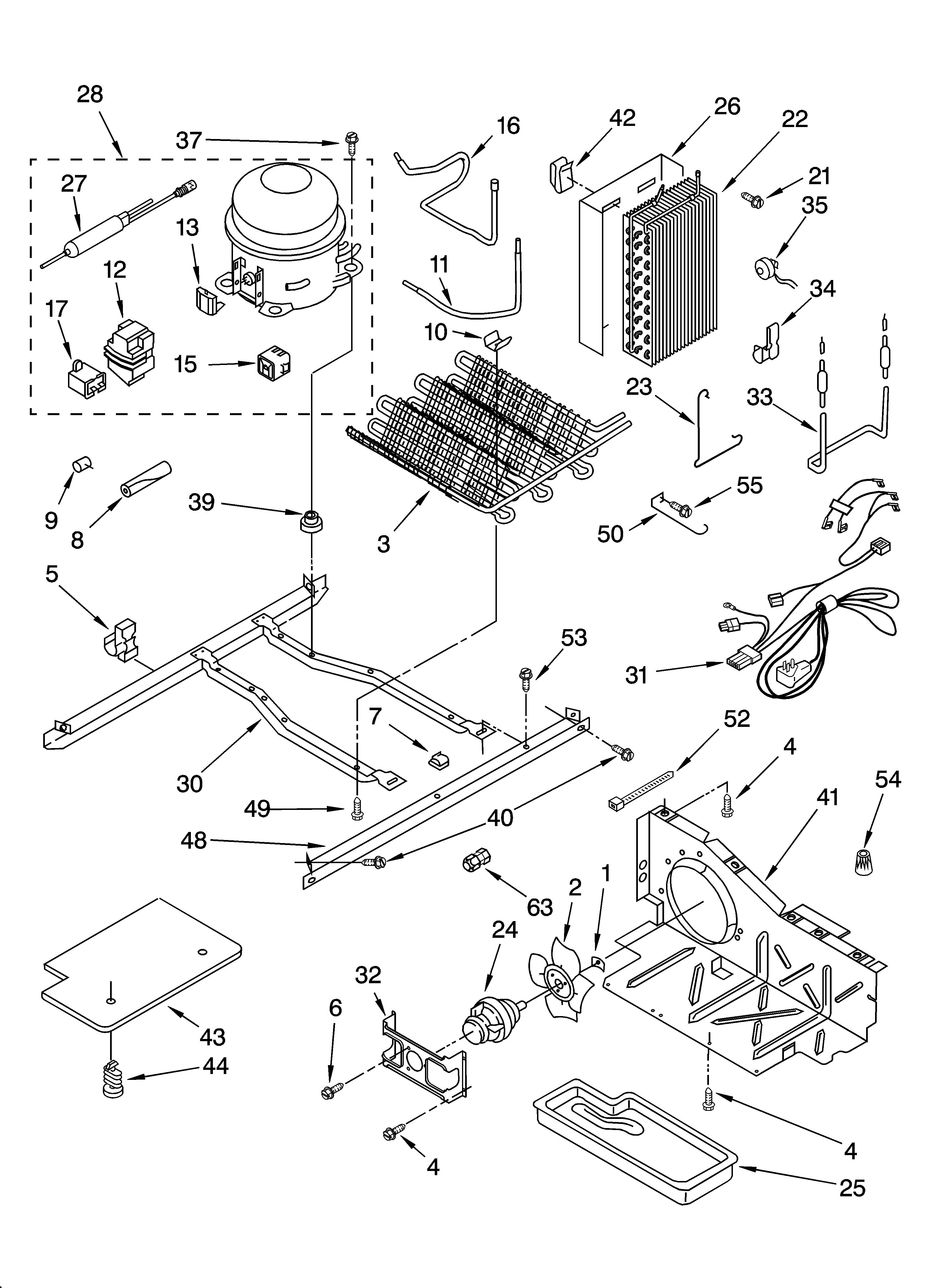 Inglis IKQ224300 unit parts diagram
