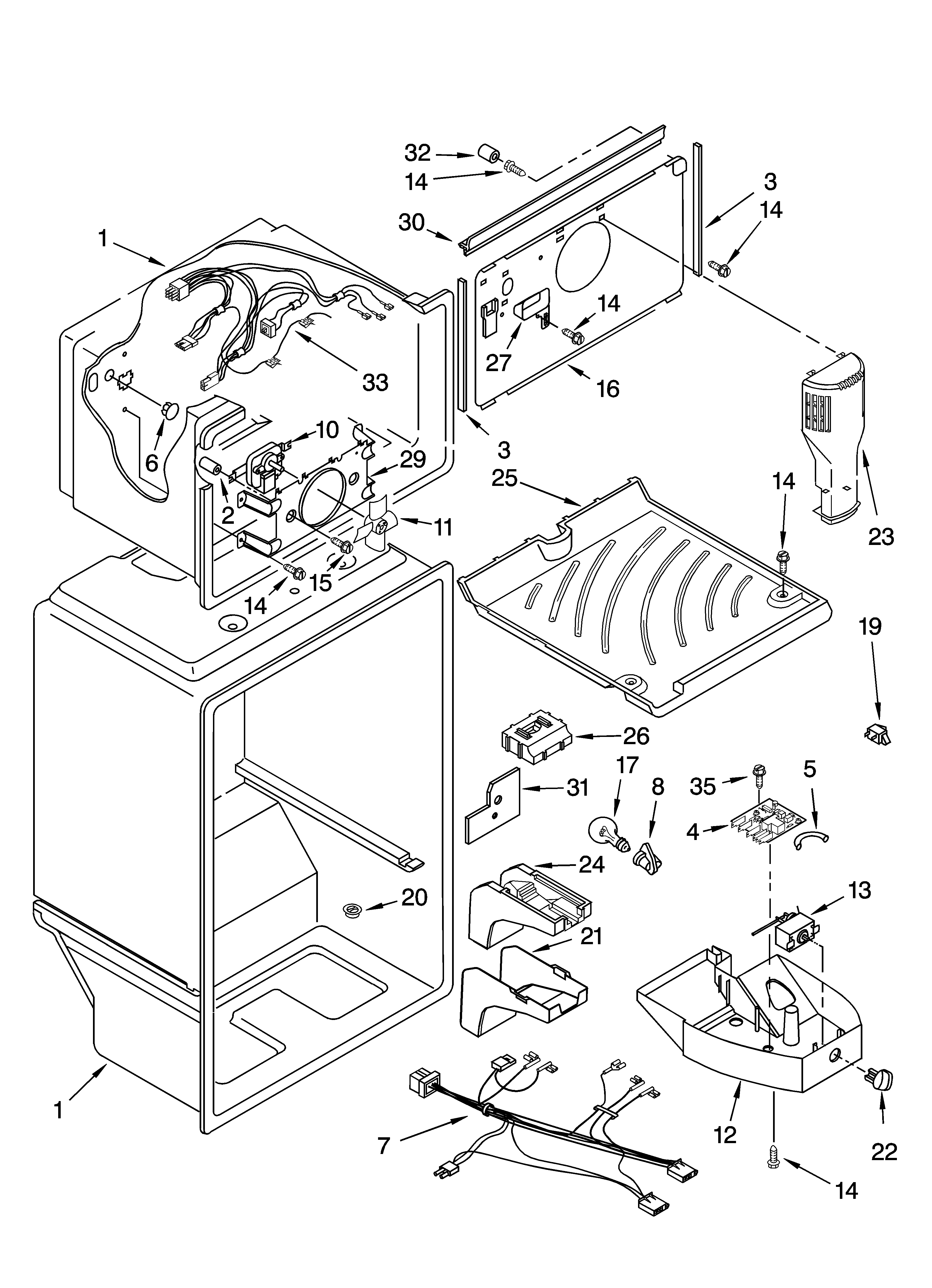 Inglis IKT195300 liner parts diagram