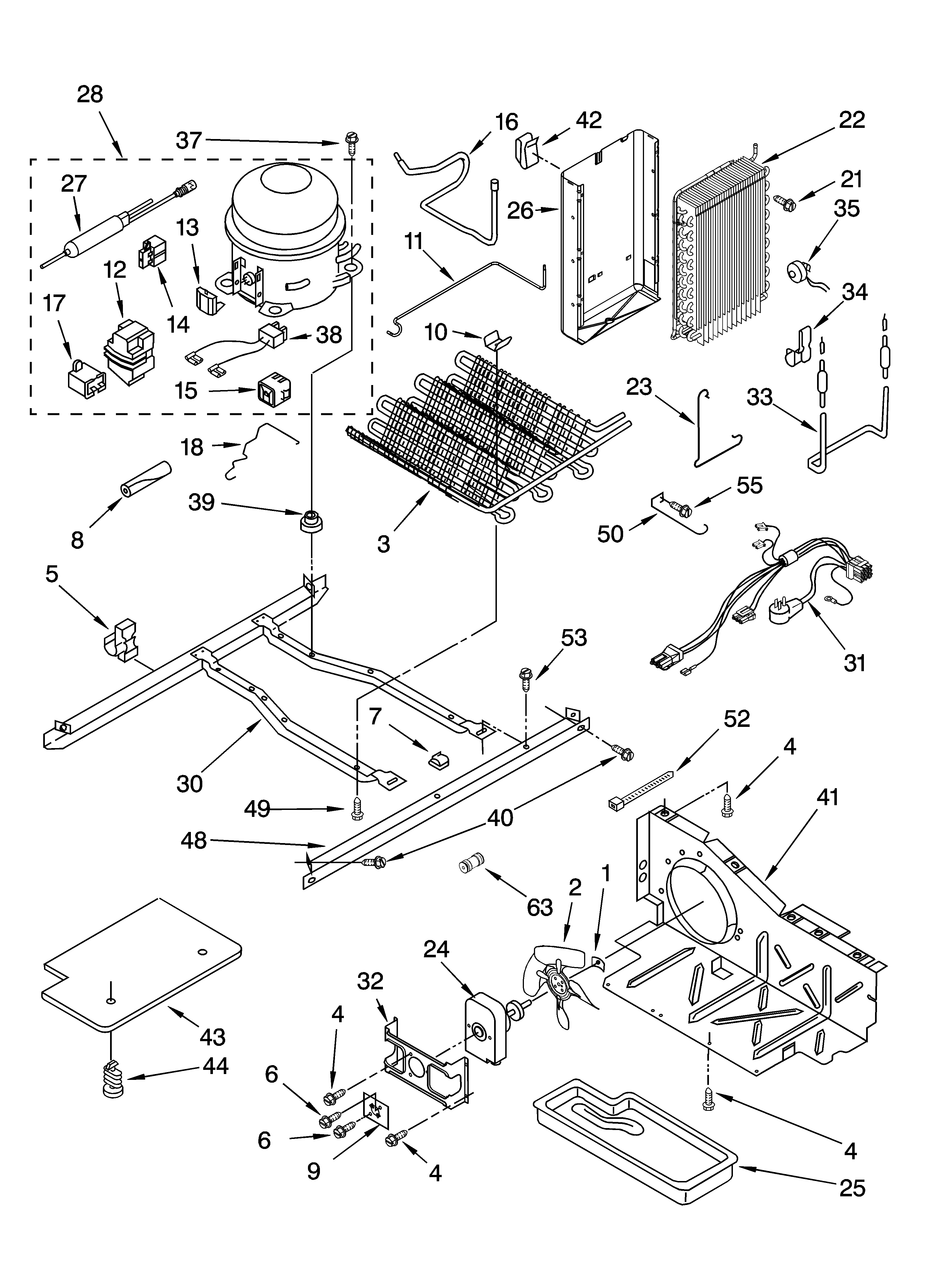 Inglis INQ225300 unit parts diagram