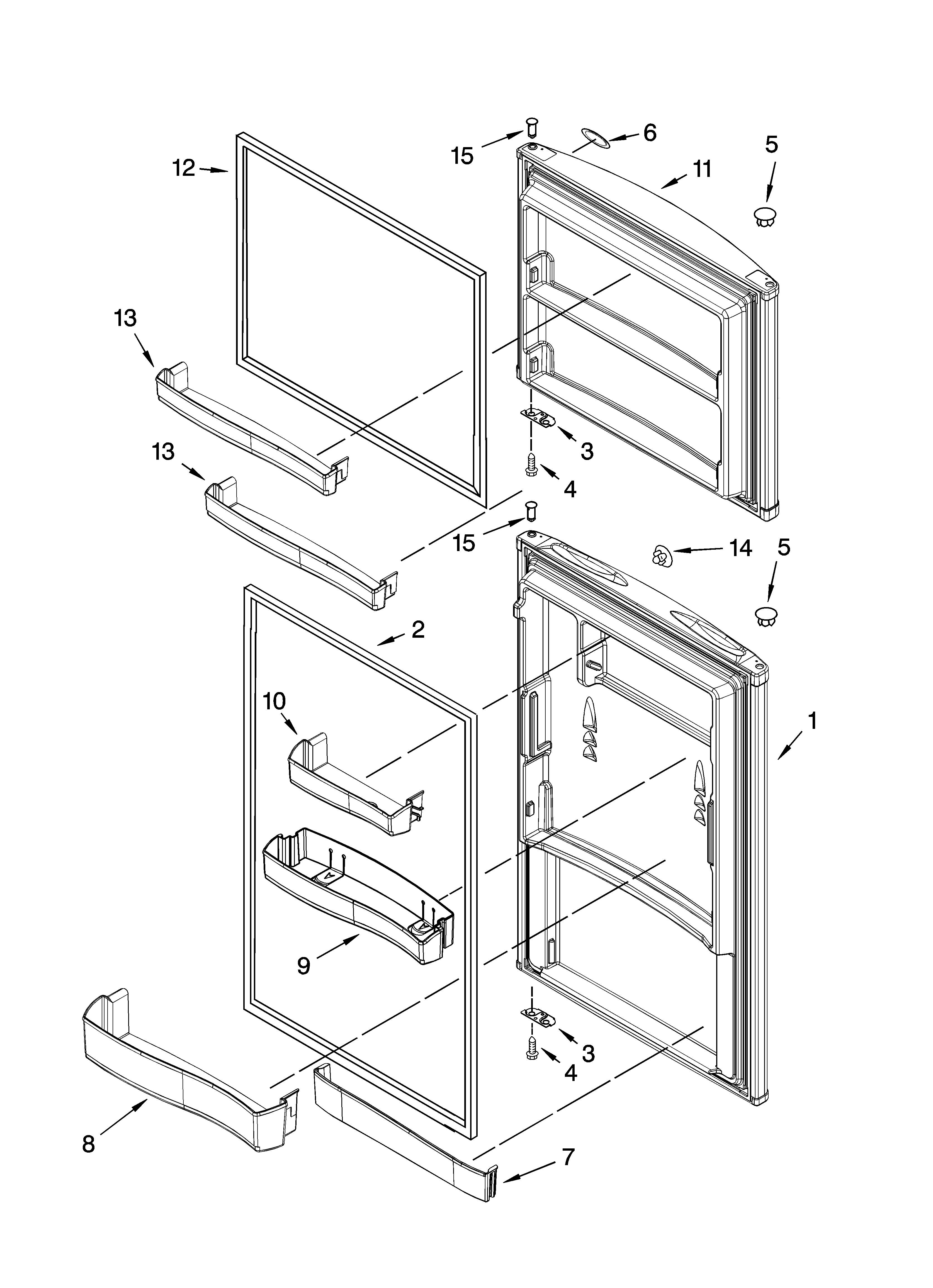 Inglis IPT104303 door parts diagram