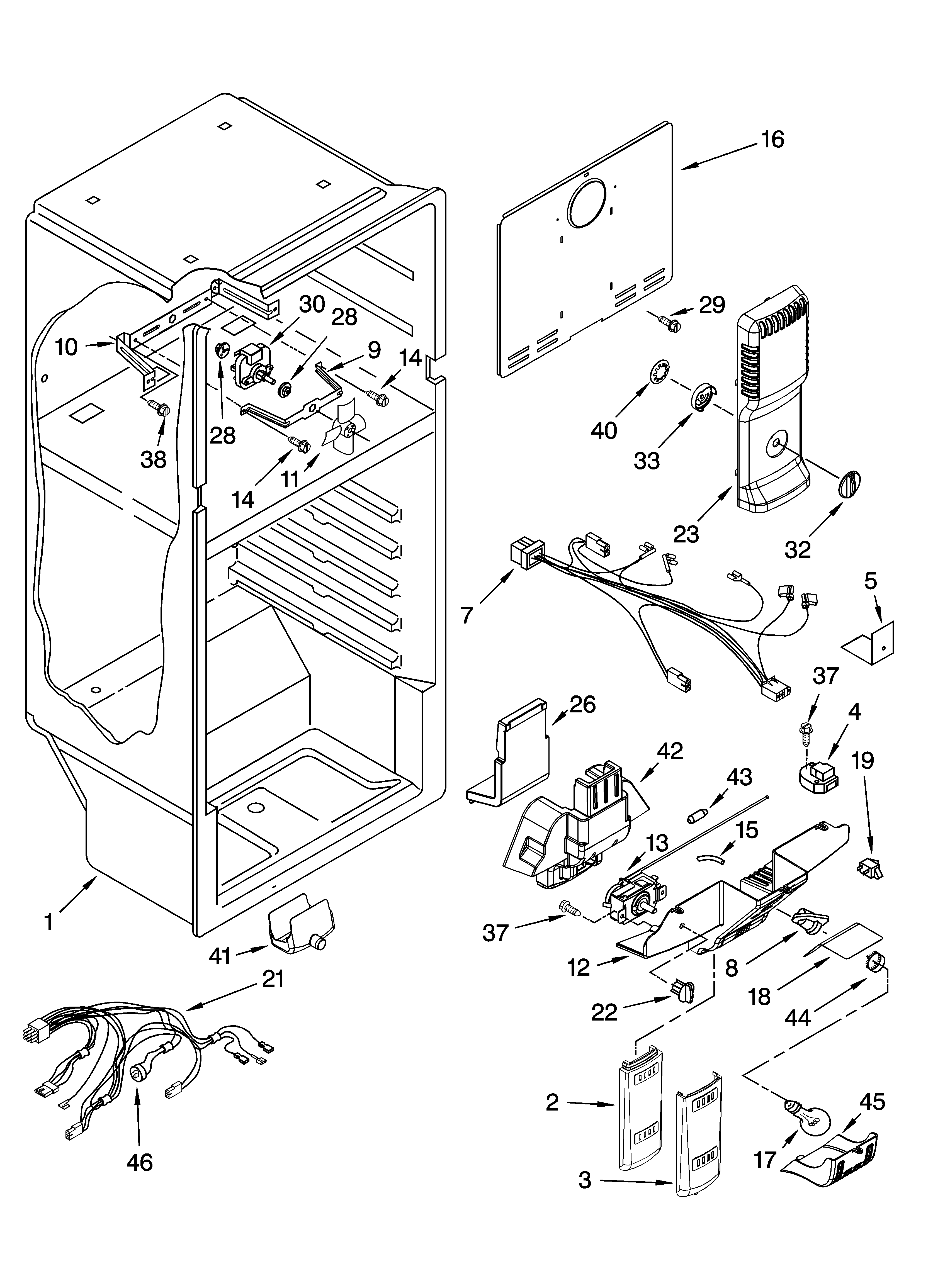 Inglis IPT104303 liner parts diagram