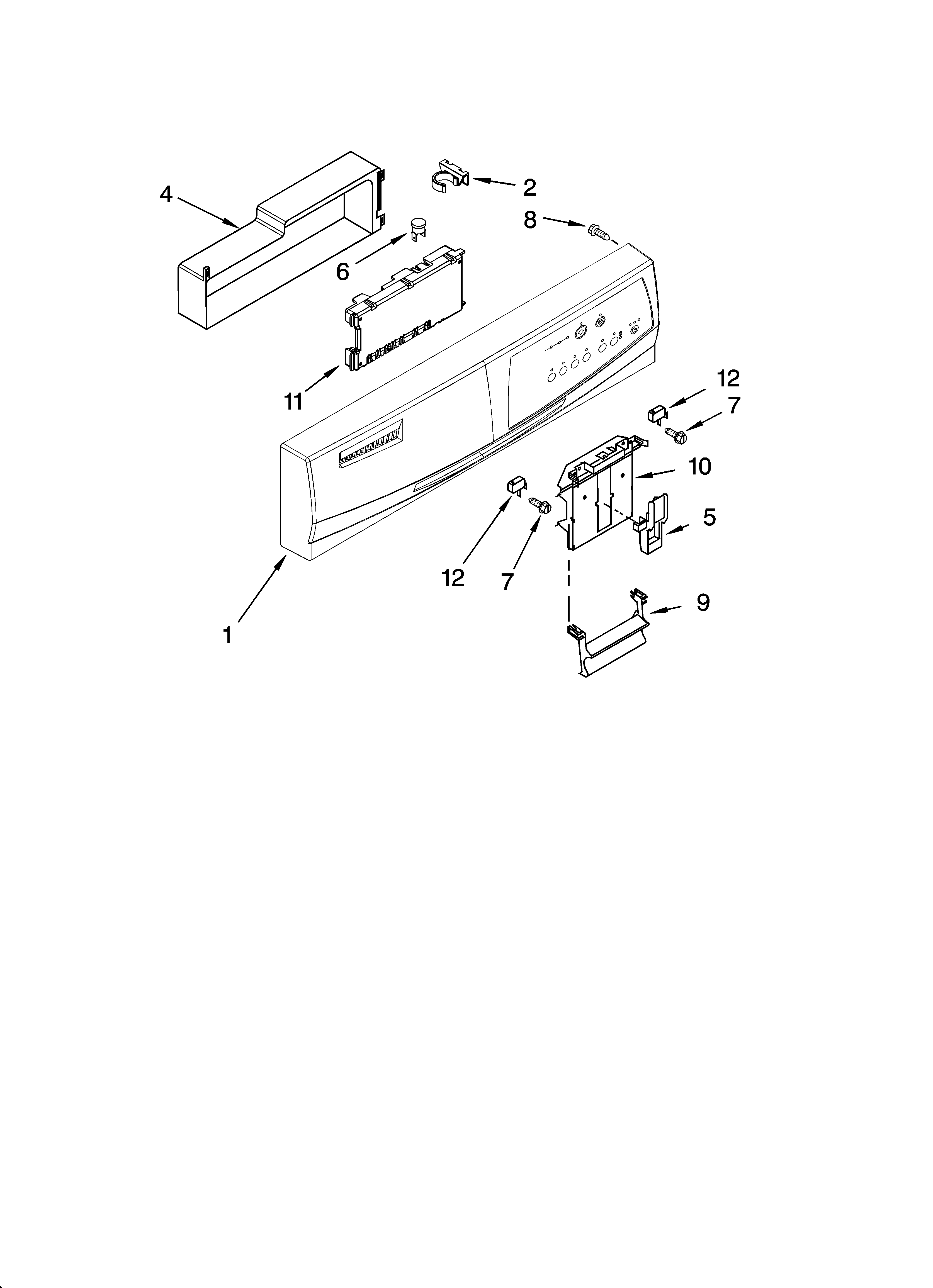 Inglis IPU98666 control panel parts diagram