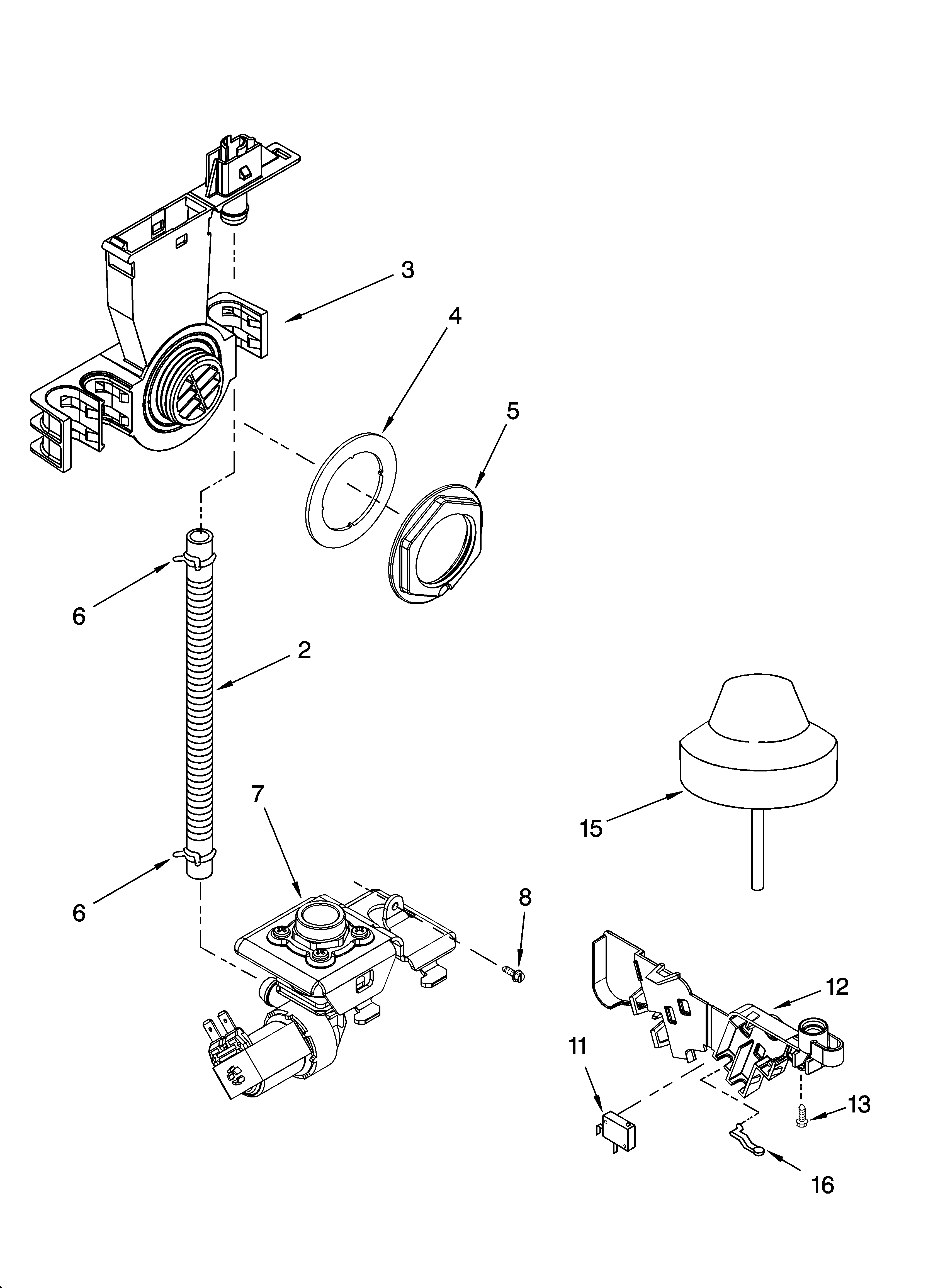 Inglis IPU98666 fill and overfill parts diagram