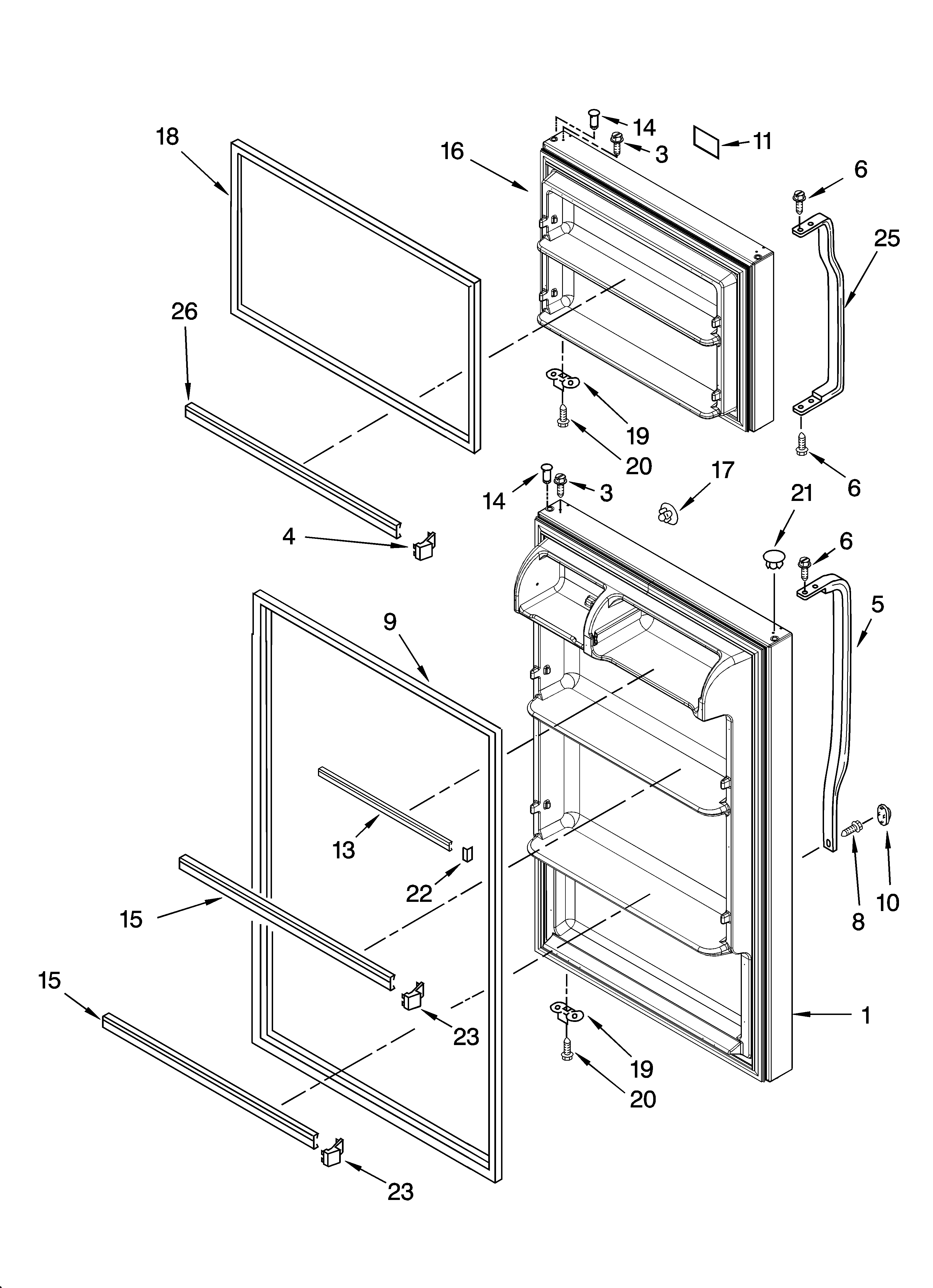 Inglis IT18DKXSQ00 door parts diagram