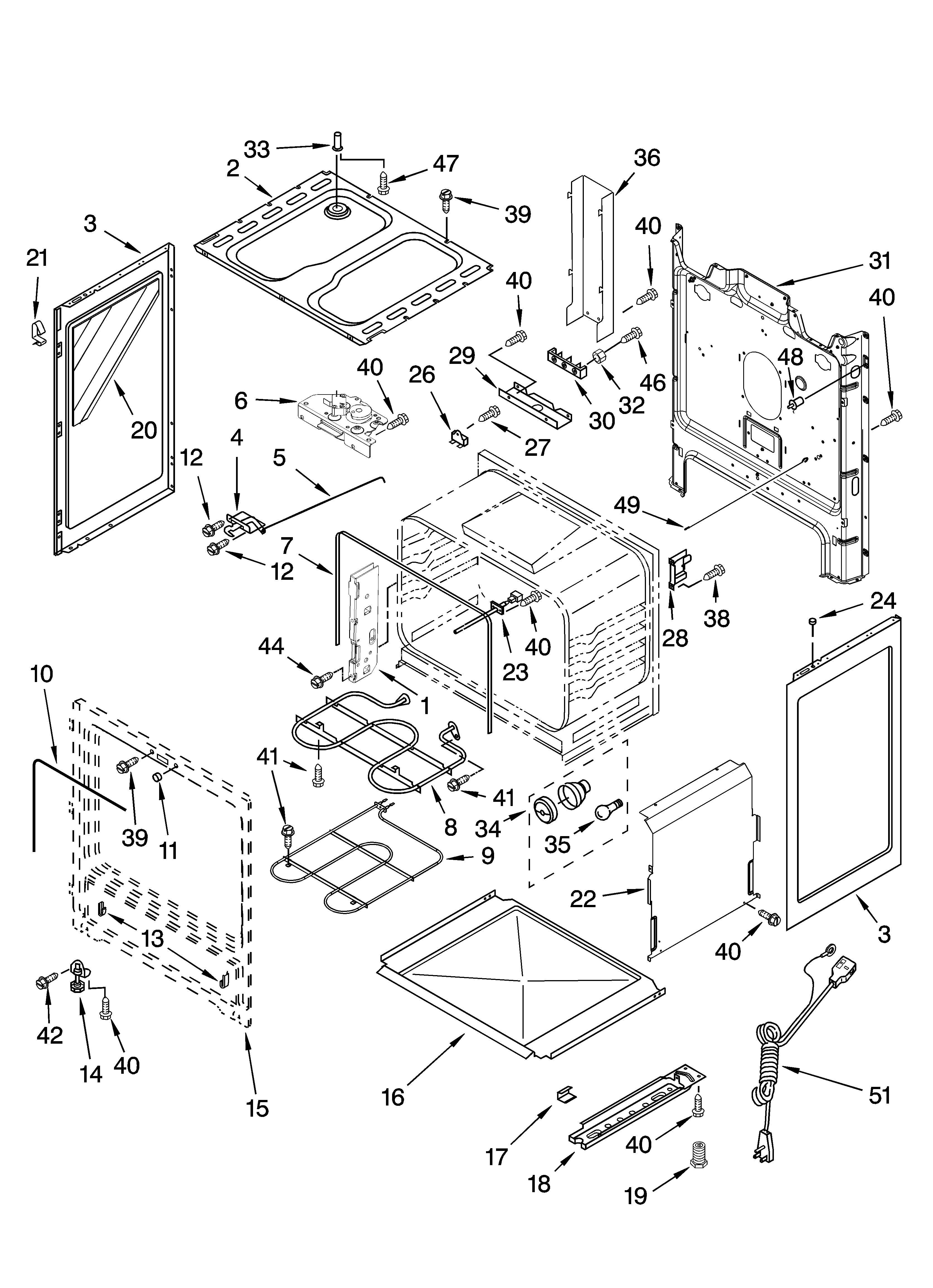 Whirlpool WERP3101SS1 chassis parts diagram
