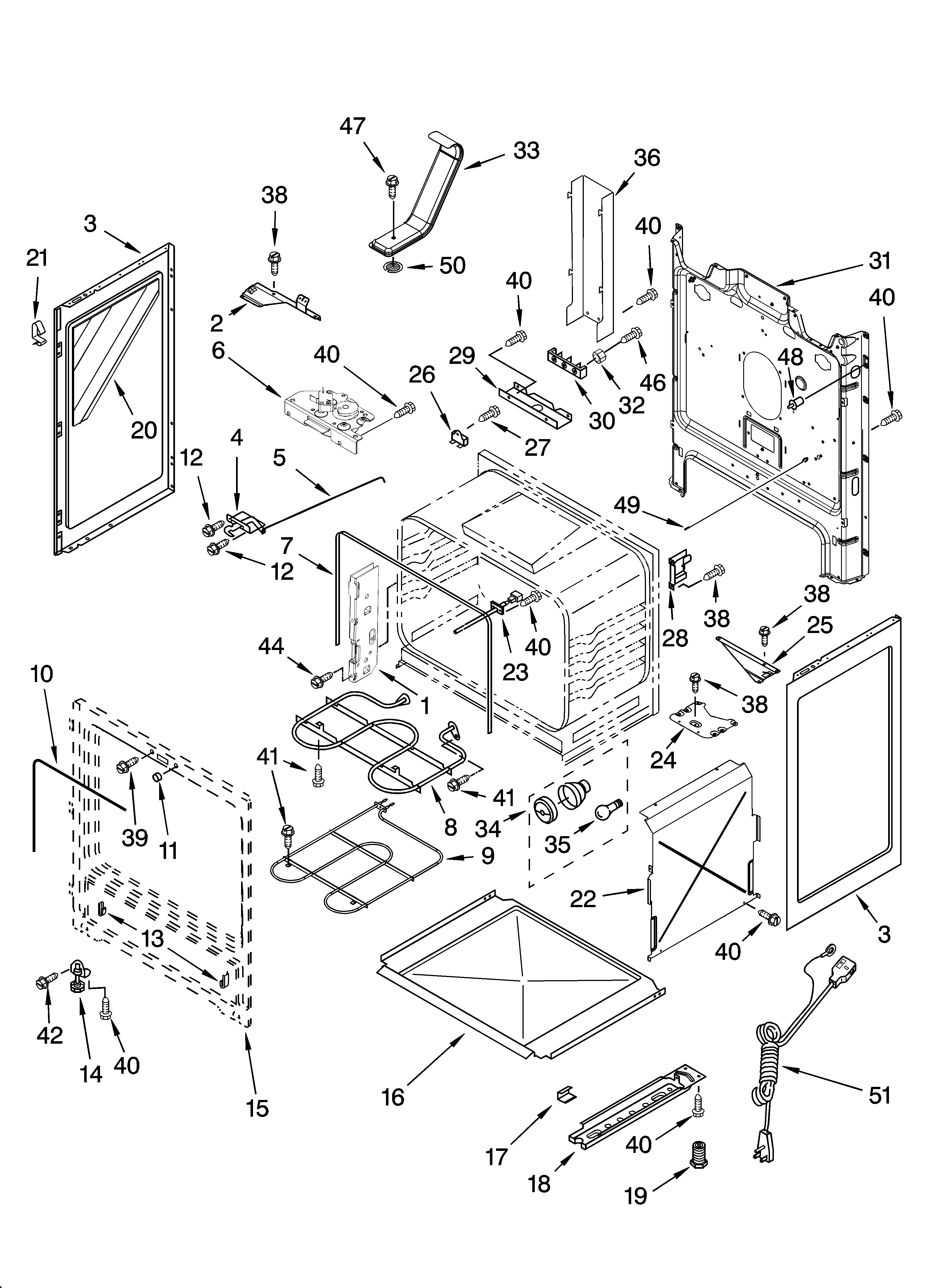 Whirlpool WERP4101SS1 chassis parts diagram