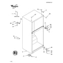 Whirlpool YET14JKXJW00 cabinet parts diagram