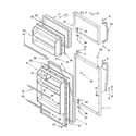 Whirlpool YET14JKXJW00 door parts diagram