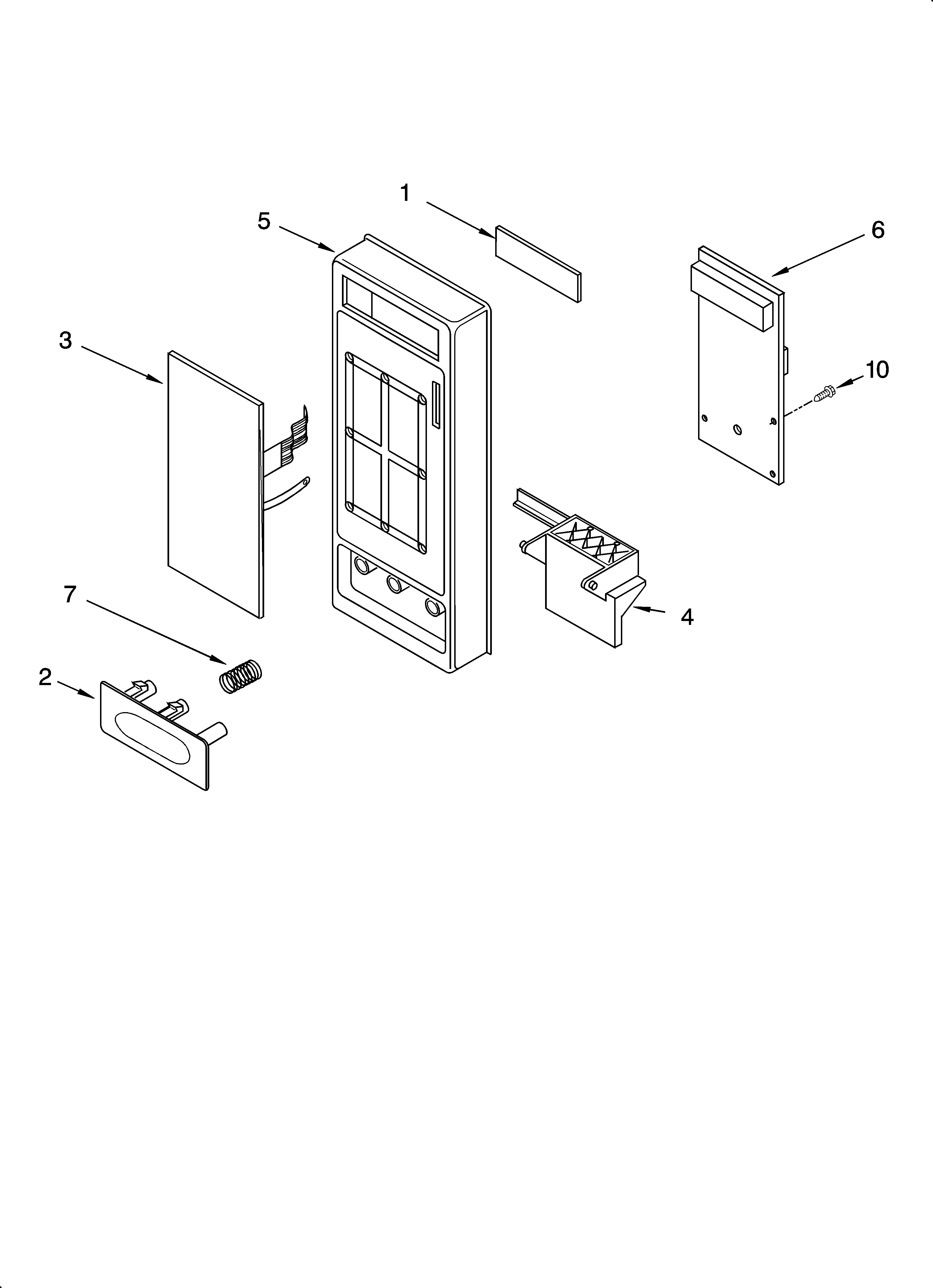 Whirlpool YMT4070SKQ1 control panel parts diagram
