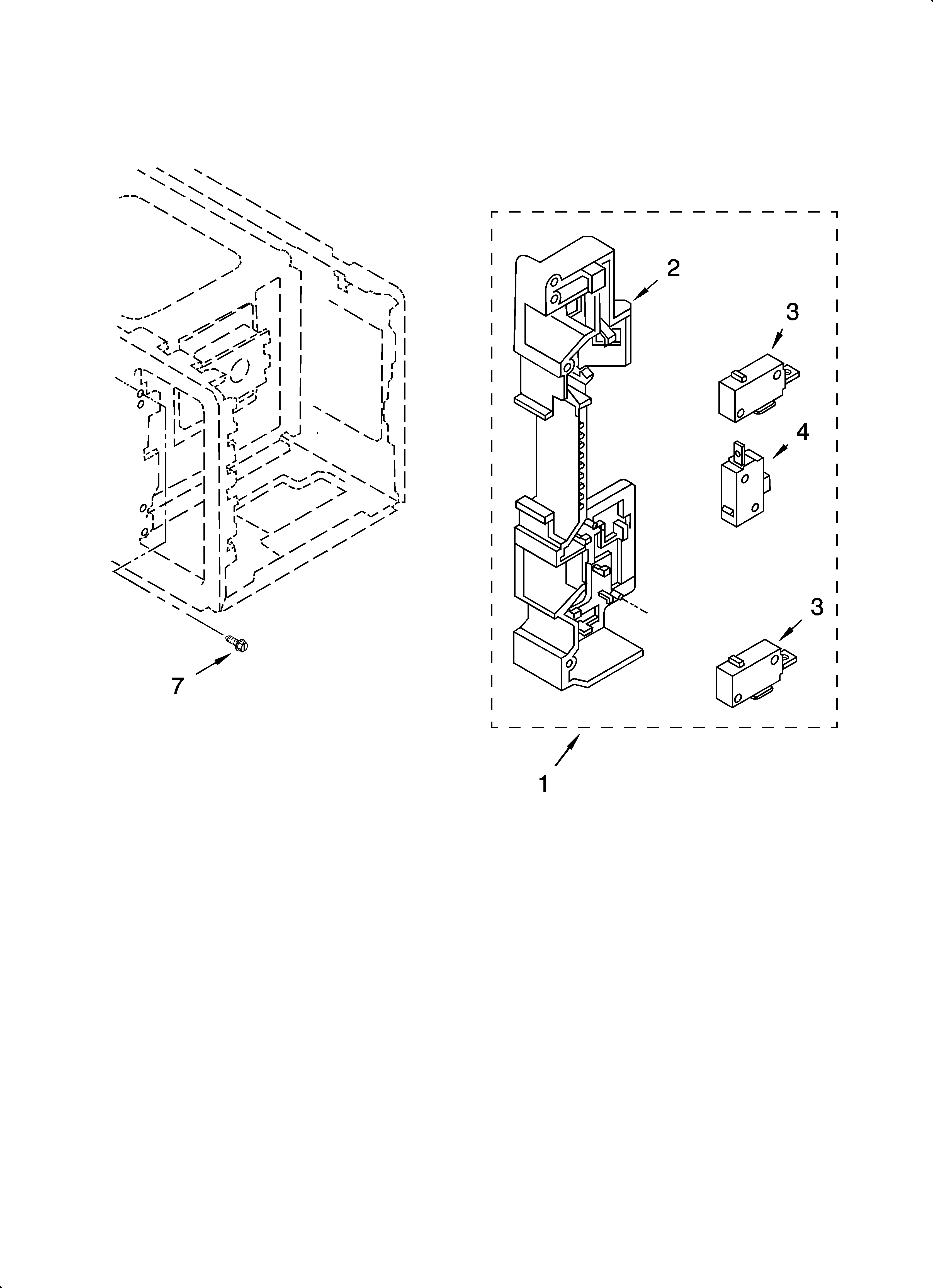 Whirlpool YMT4070SKQ1 latch board parts diagram