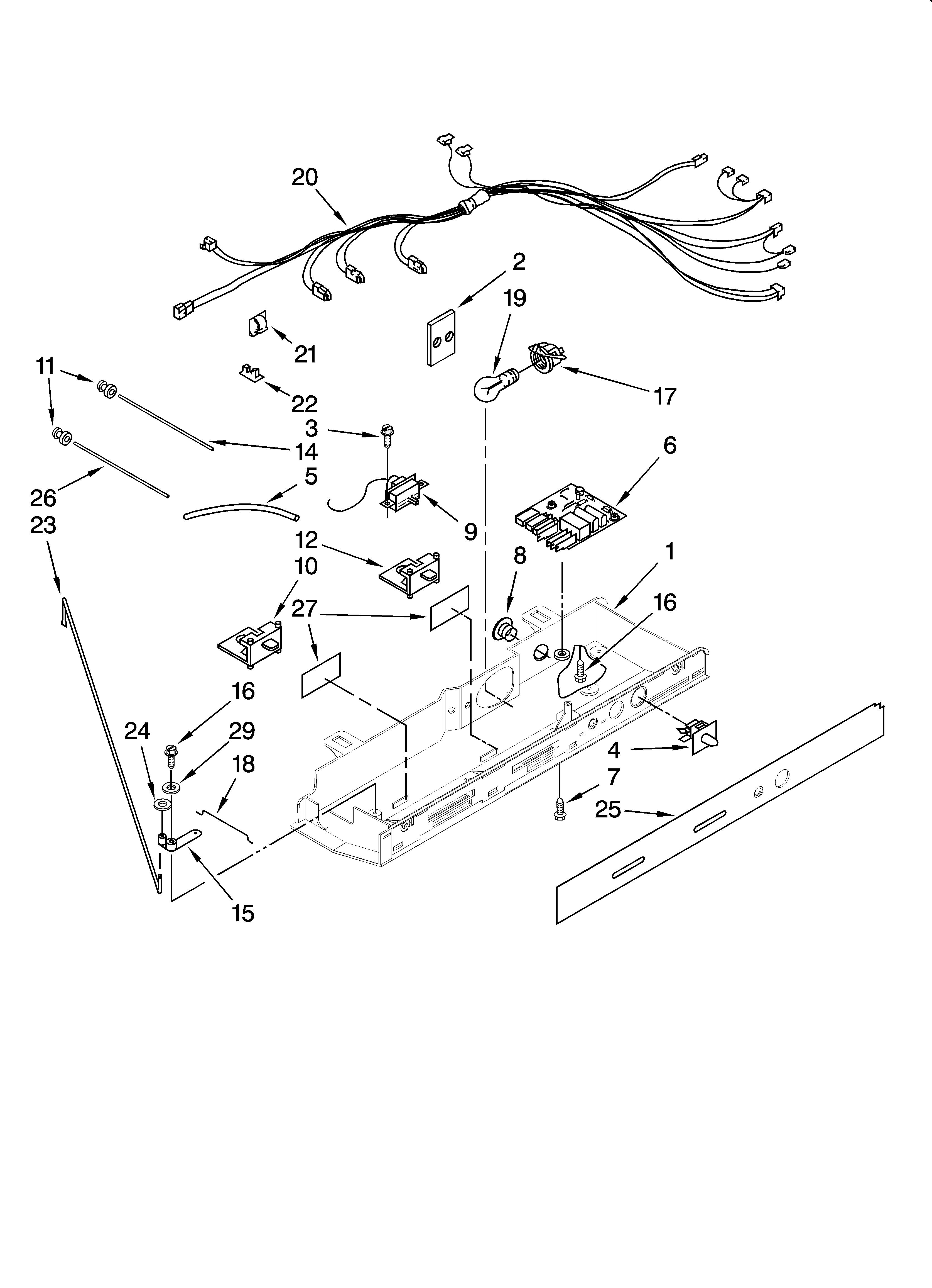 Whirlpool GD5YHAXTQ00 control parts diagram