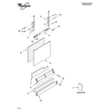 Whirlpool GU2451XTST1 door and panel parts diagram