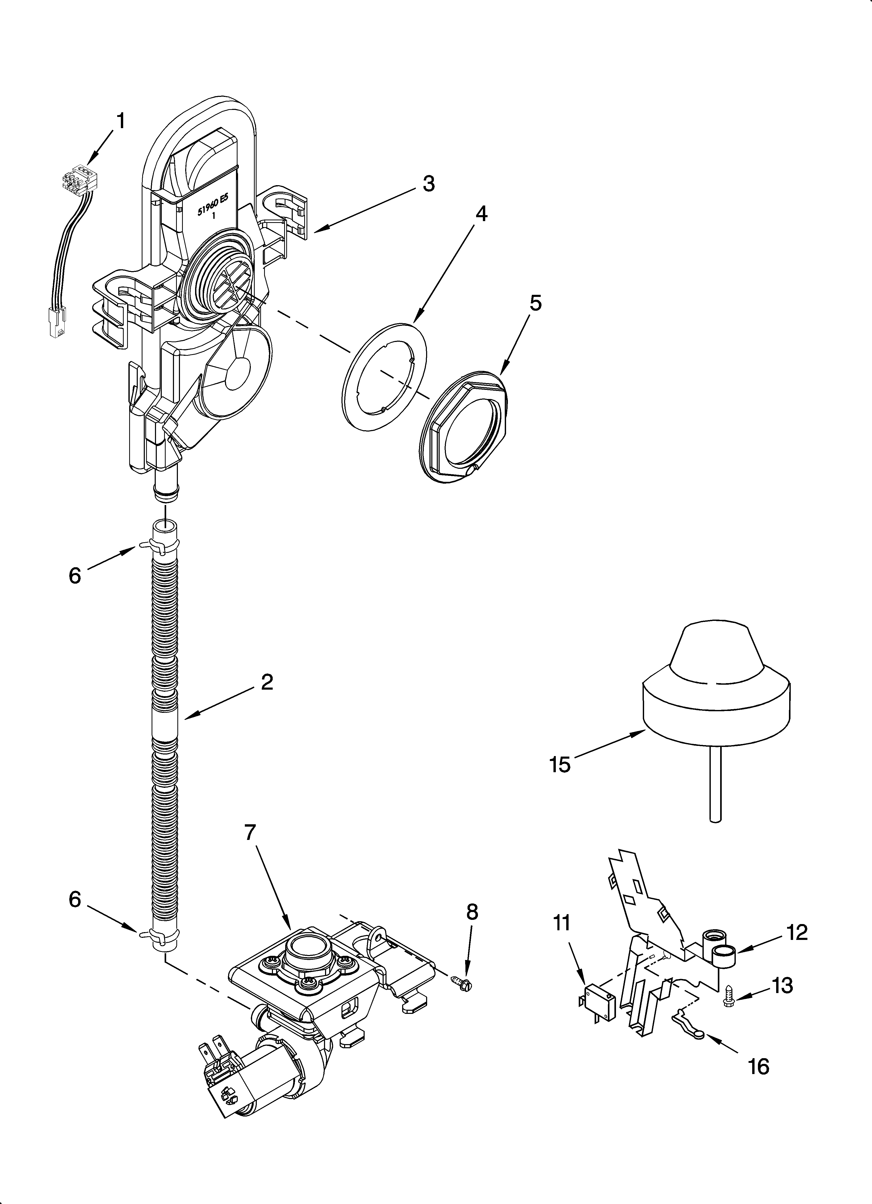 Whirlpool GU2451XTSS1 fill and overfill parts diagram