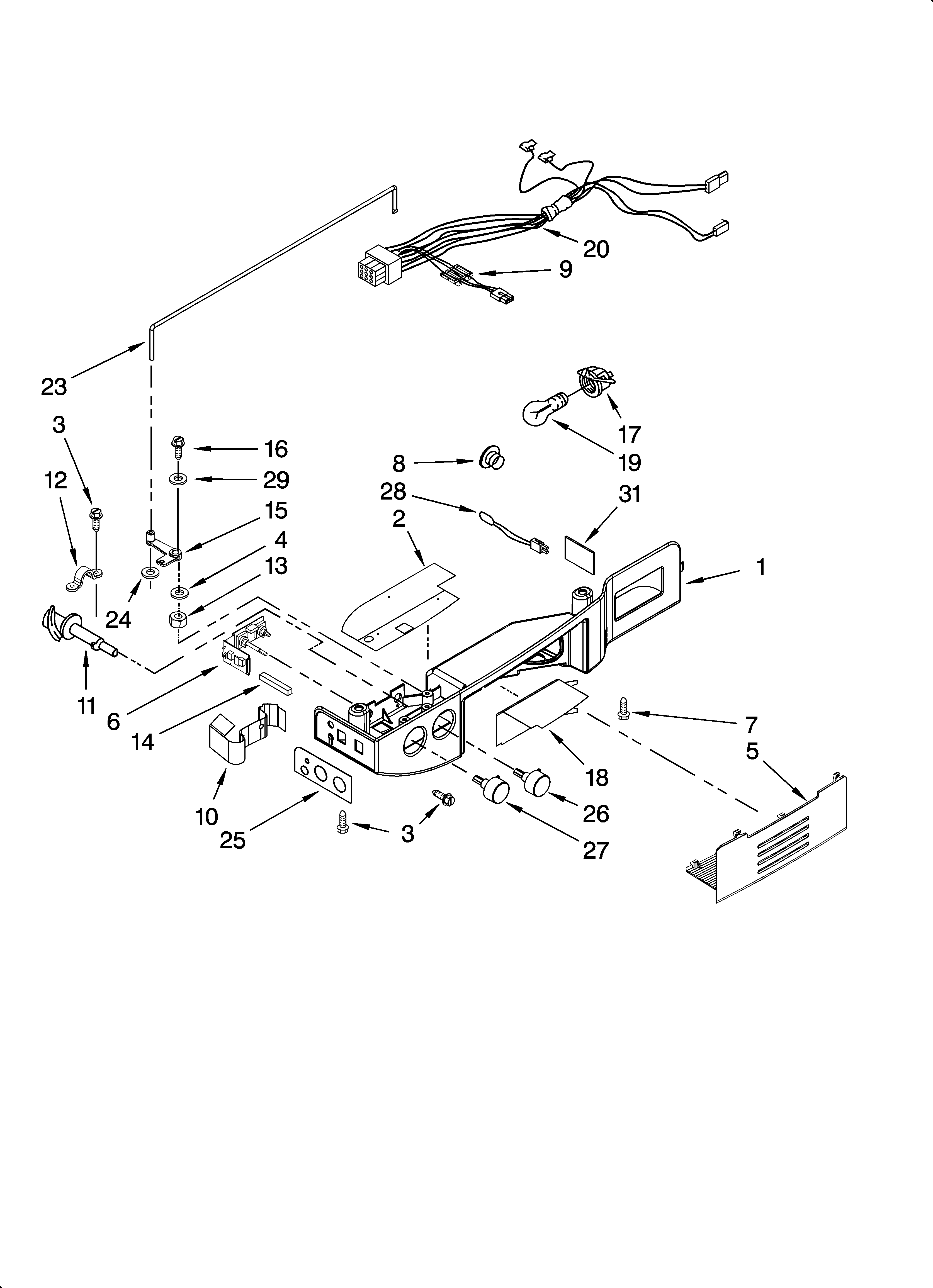 Whirlpool GD5RHAXTQ00 control parts diagram