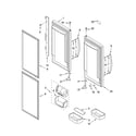 Whirlpool GX5SHTXTQ00 refrigerator door parts diagram