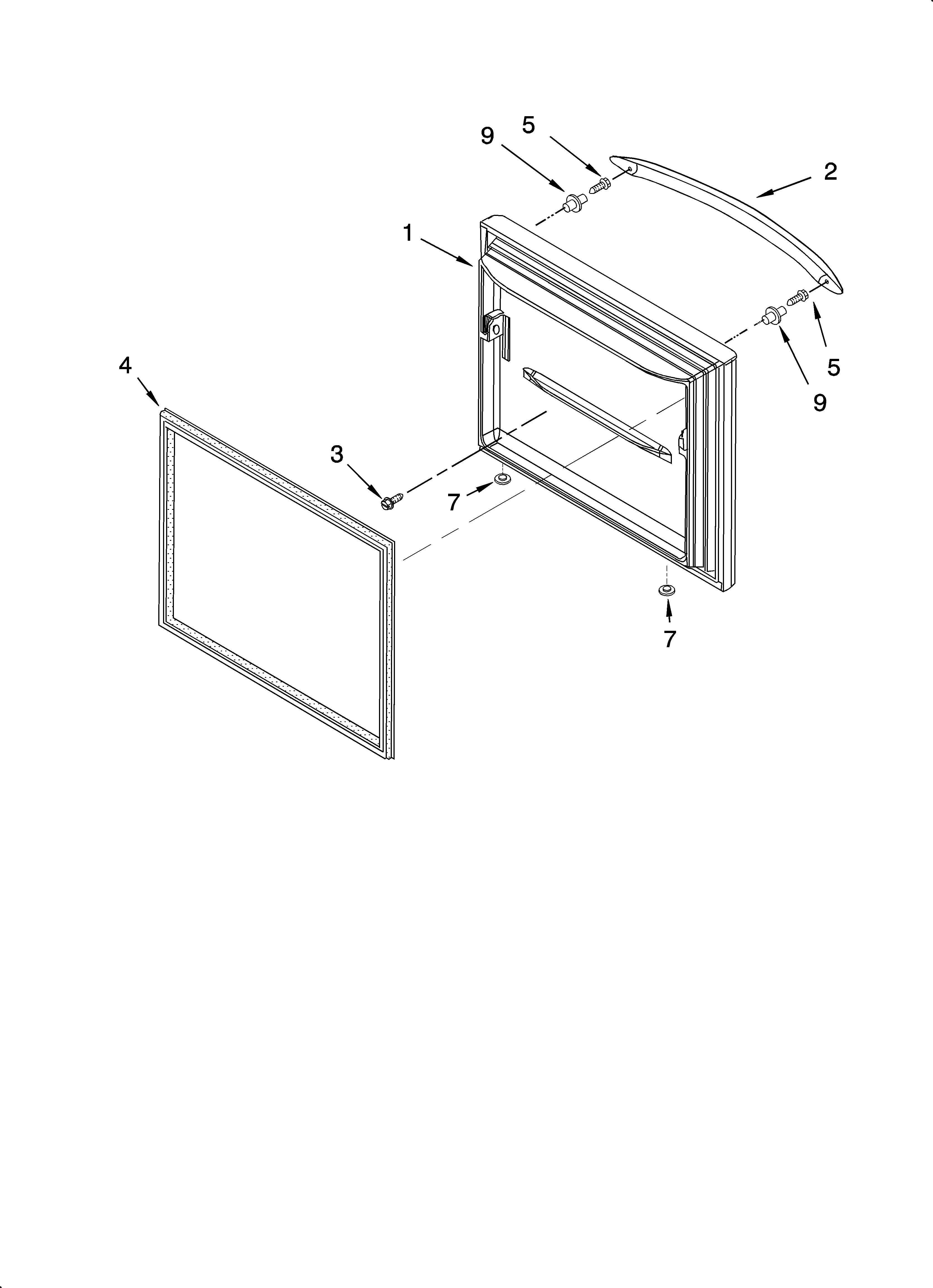 Whirlpool GX5SHTXTB00 freezer door parts diagram