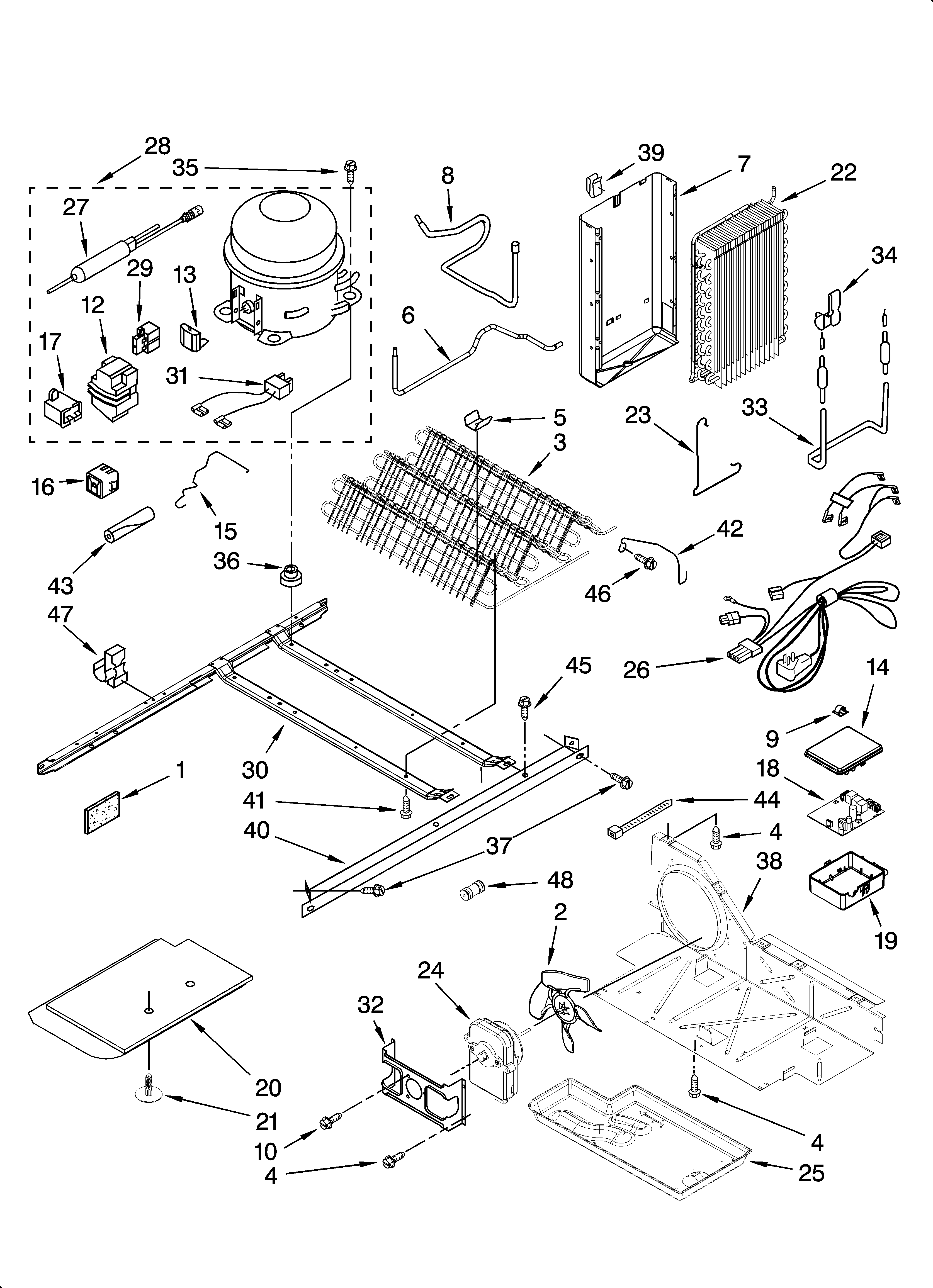 Whirlpool GD5NVAXSB01 unit parts diagram