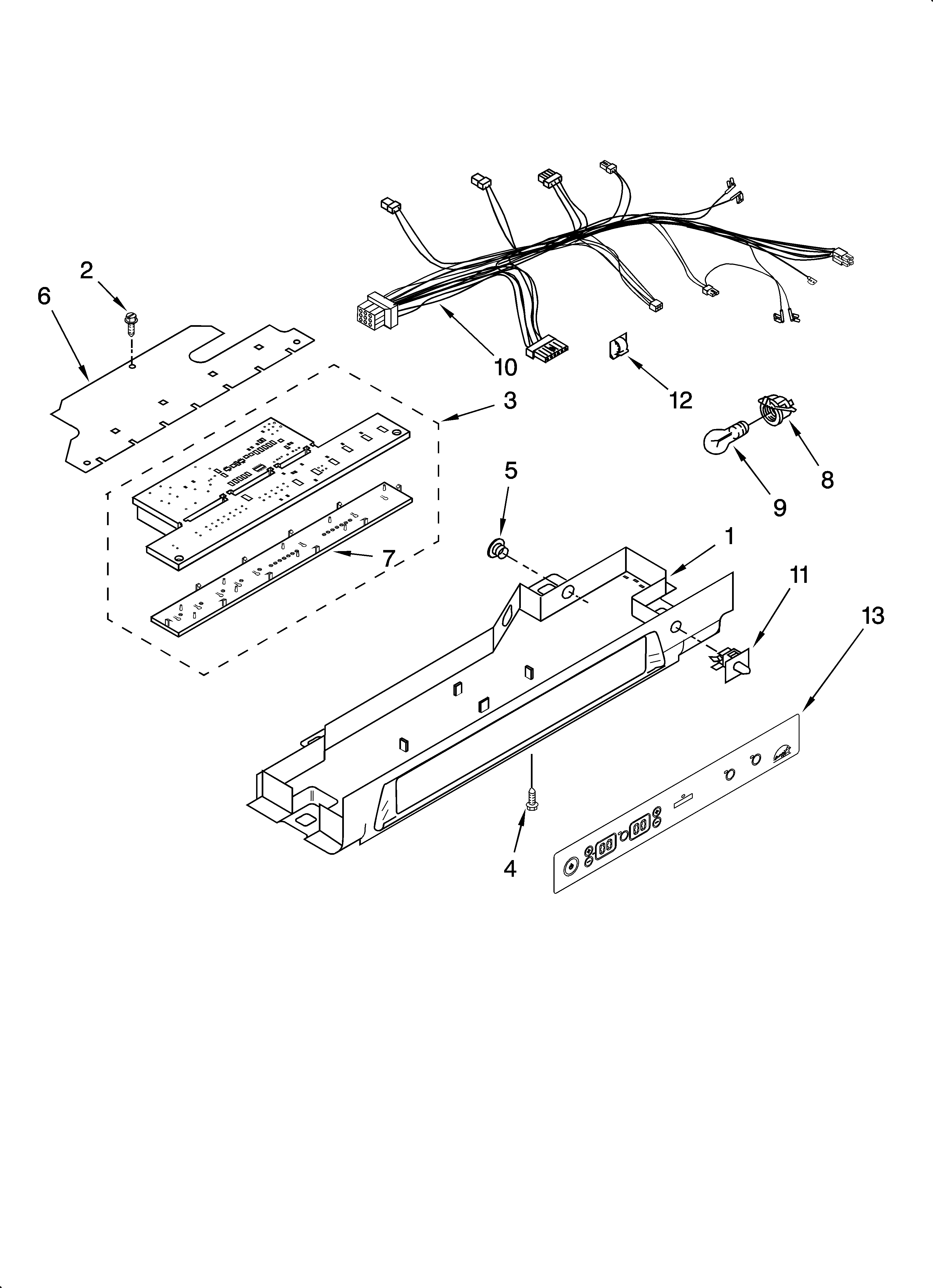 KitchenAid KSRS25CSBL02 control parts diagram