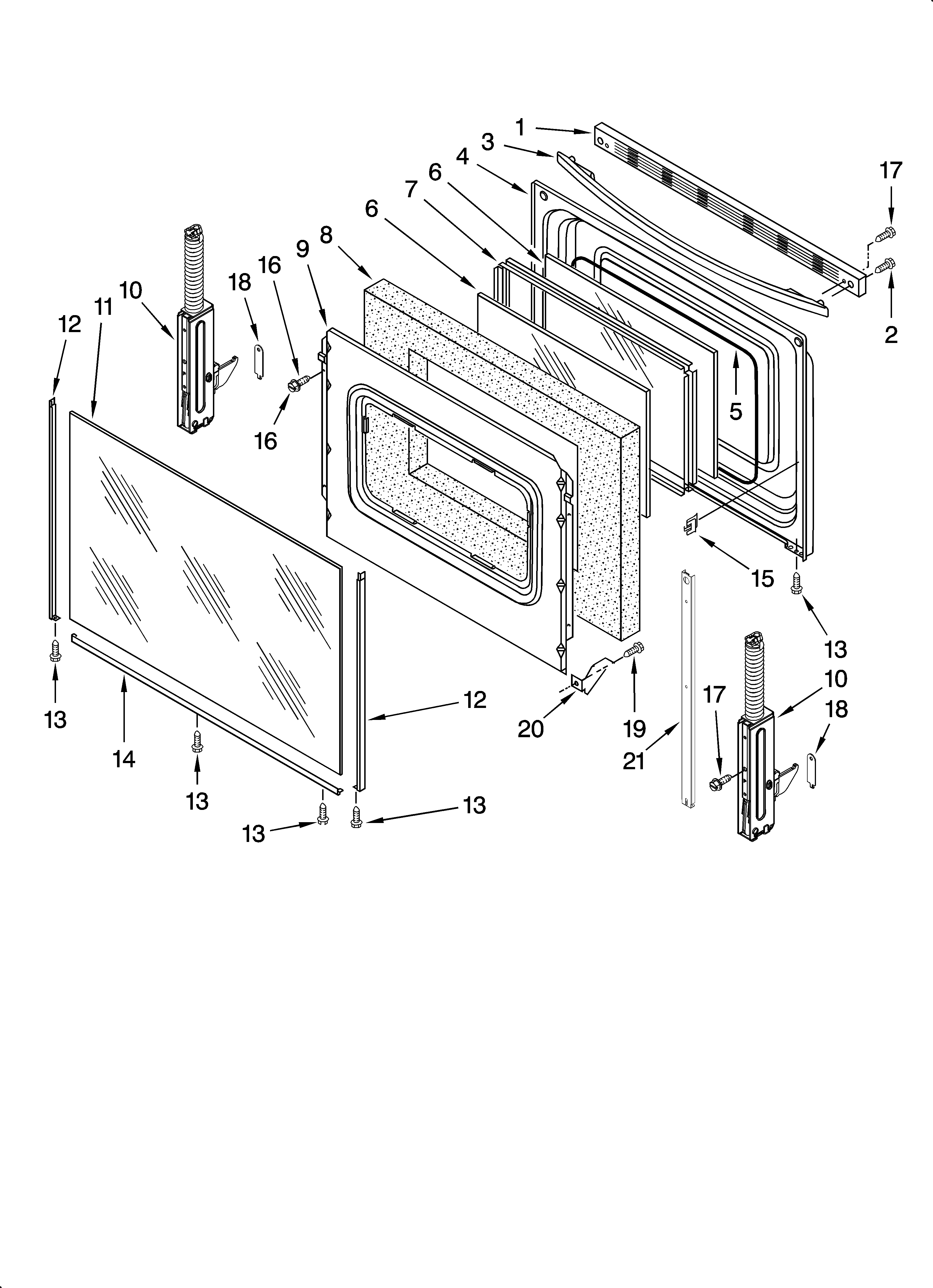 Whirlpool RF265LXTQ0 door parts, optional parts diagram