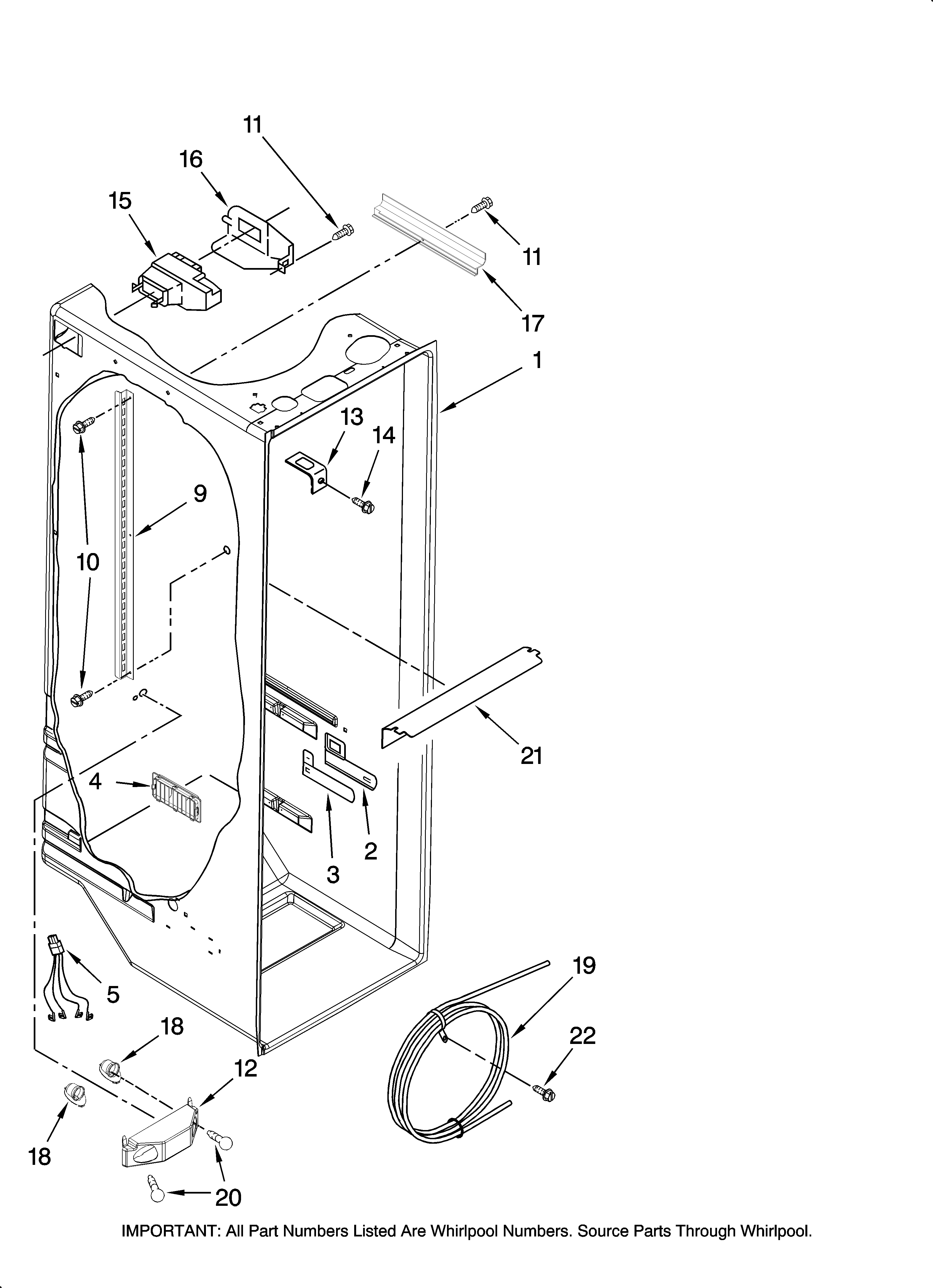 Maytag MSD2258KGB00 refrigerator liner parts diagram