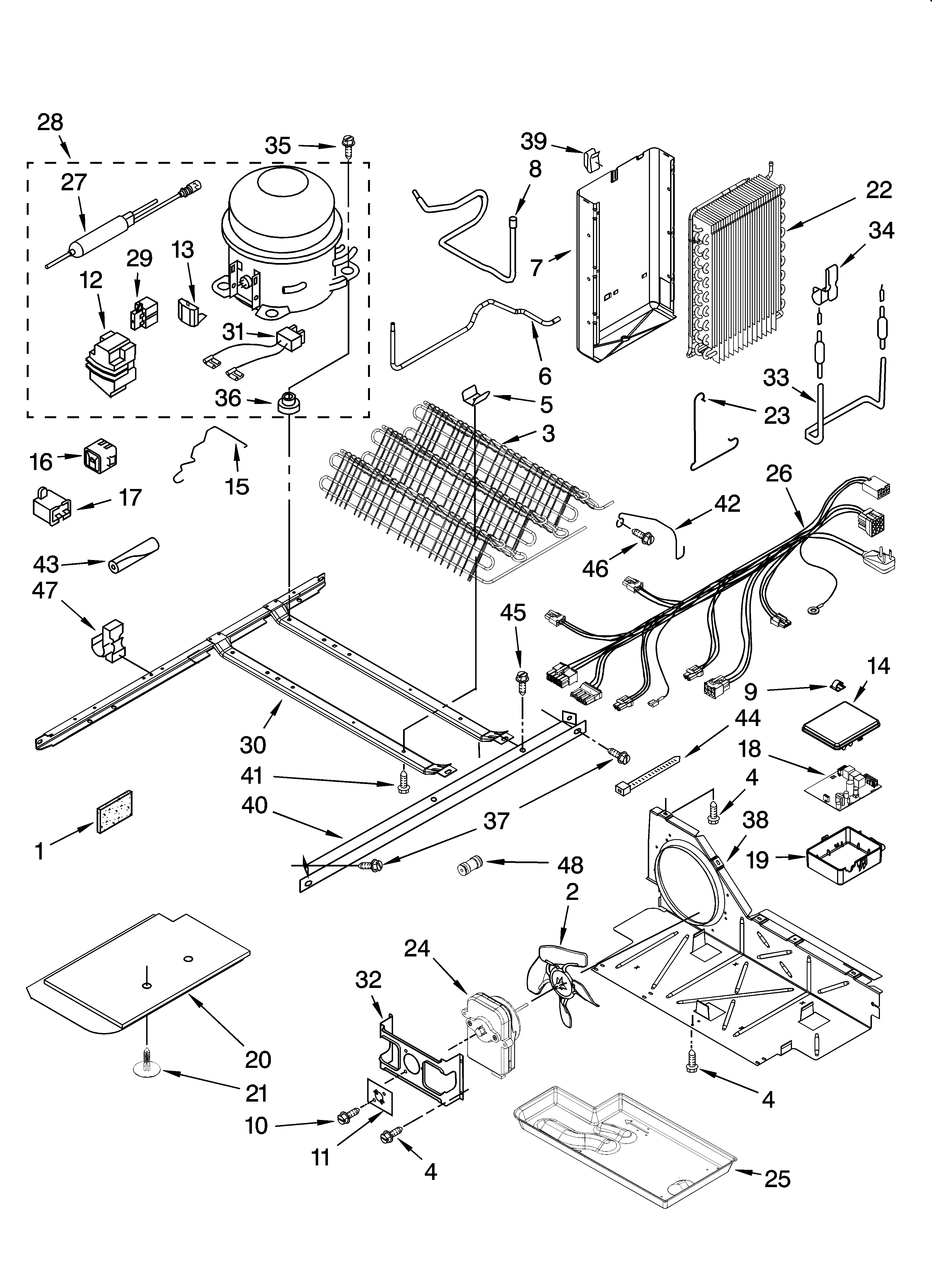 Whirlpool 7GS6SHEXMS03 unit parts diagram