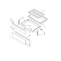 Whirlpool RF462LXSQ2 drawer & broiler parts diagram