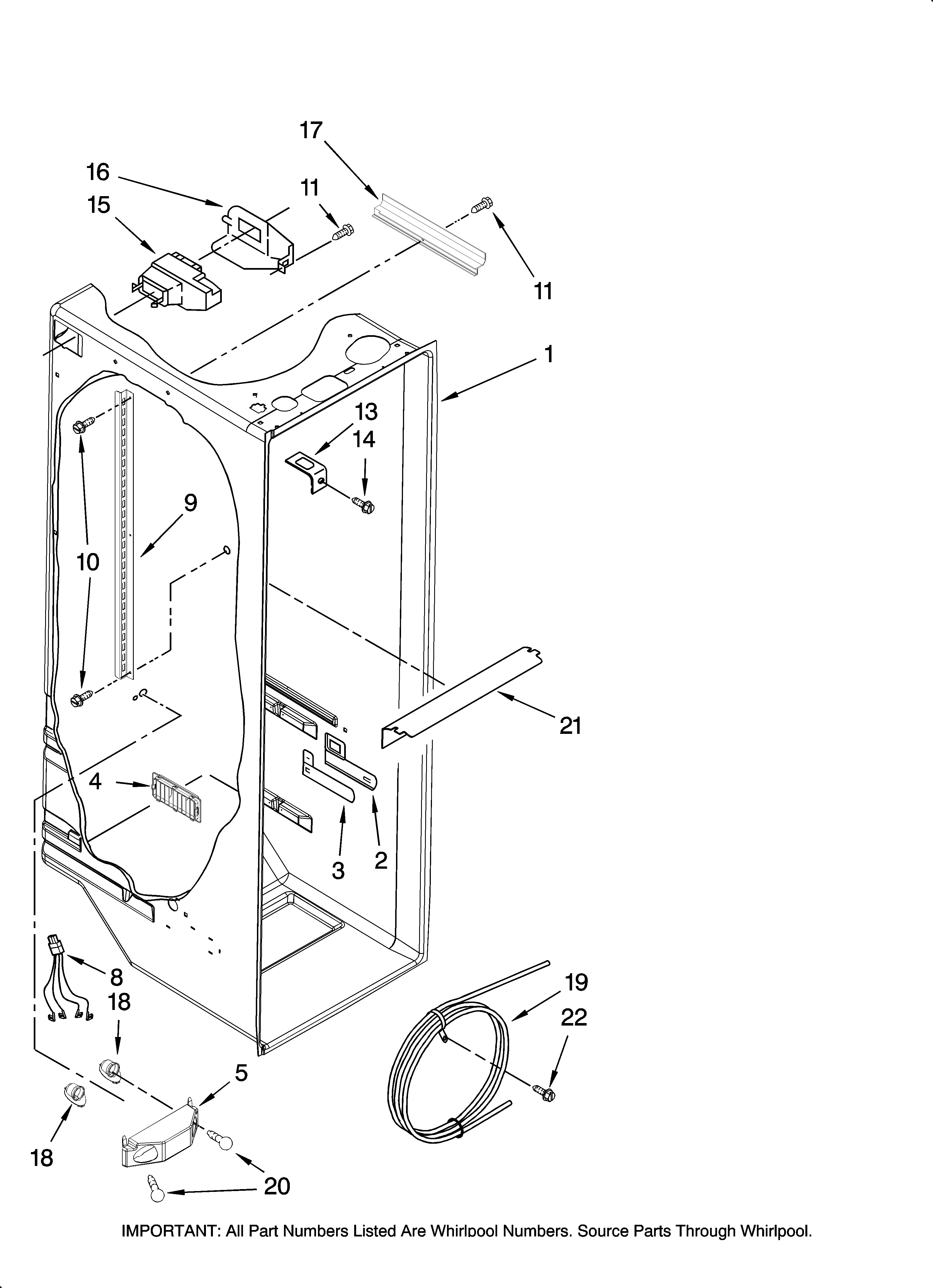 Maytag MSD2669KEB00 refrigerator liner parts diagram