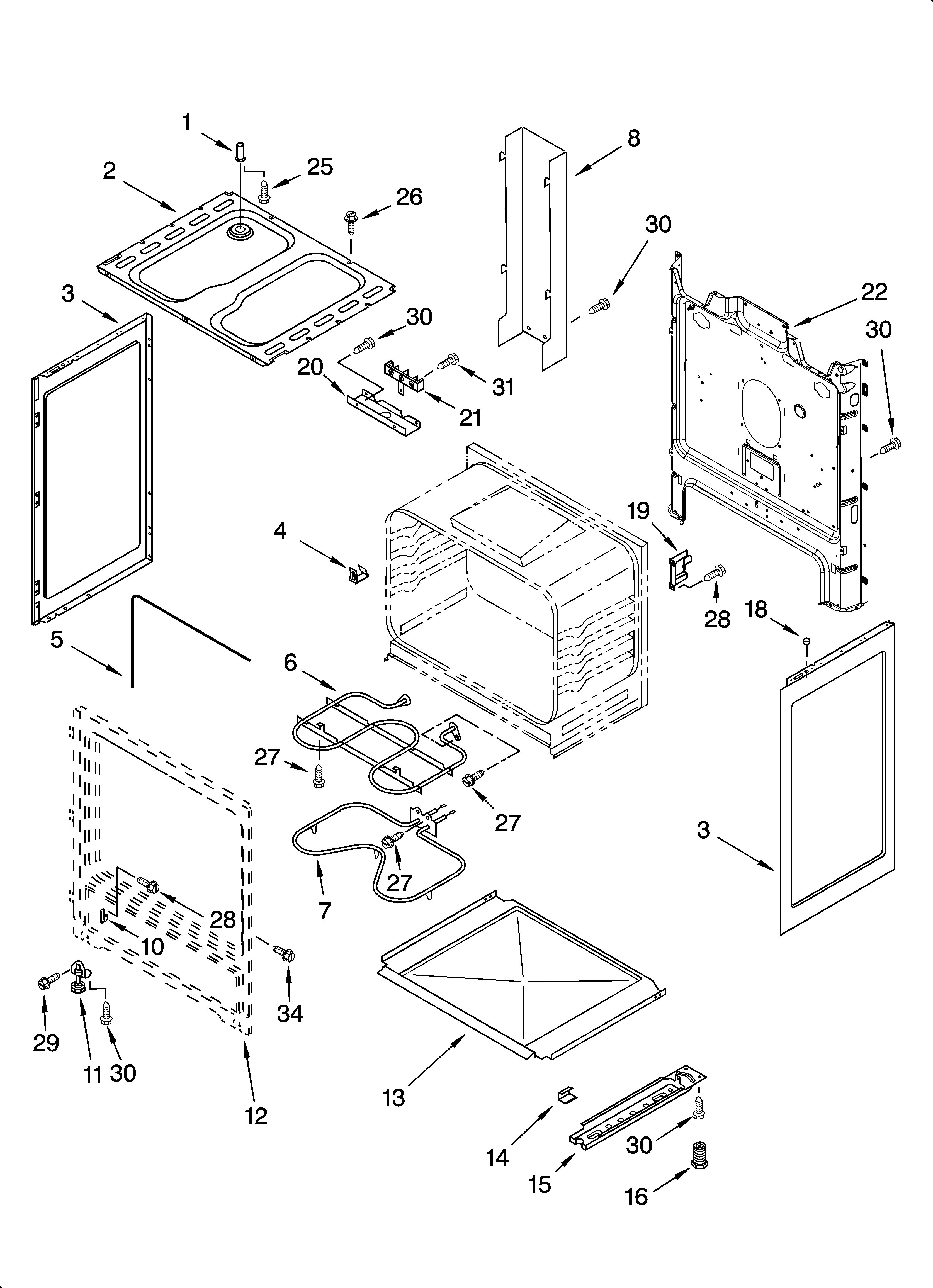 Inglis IEP314RQ0 chassis parts diagram