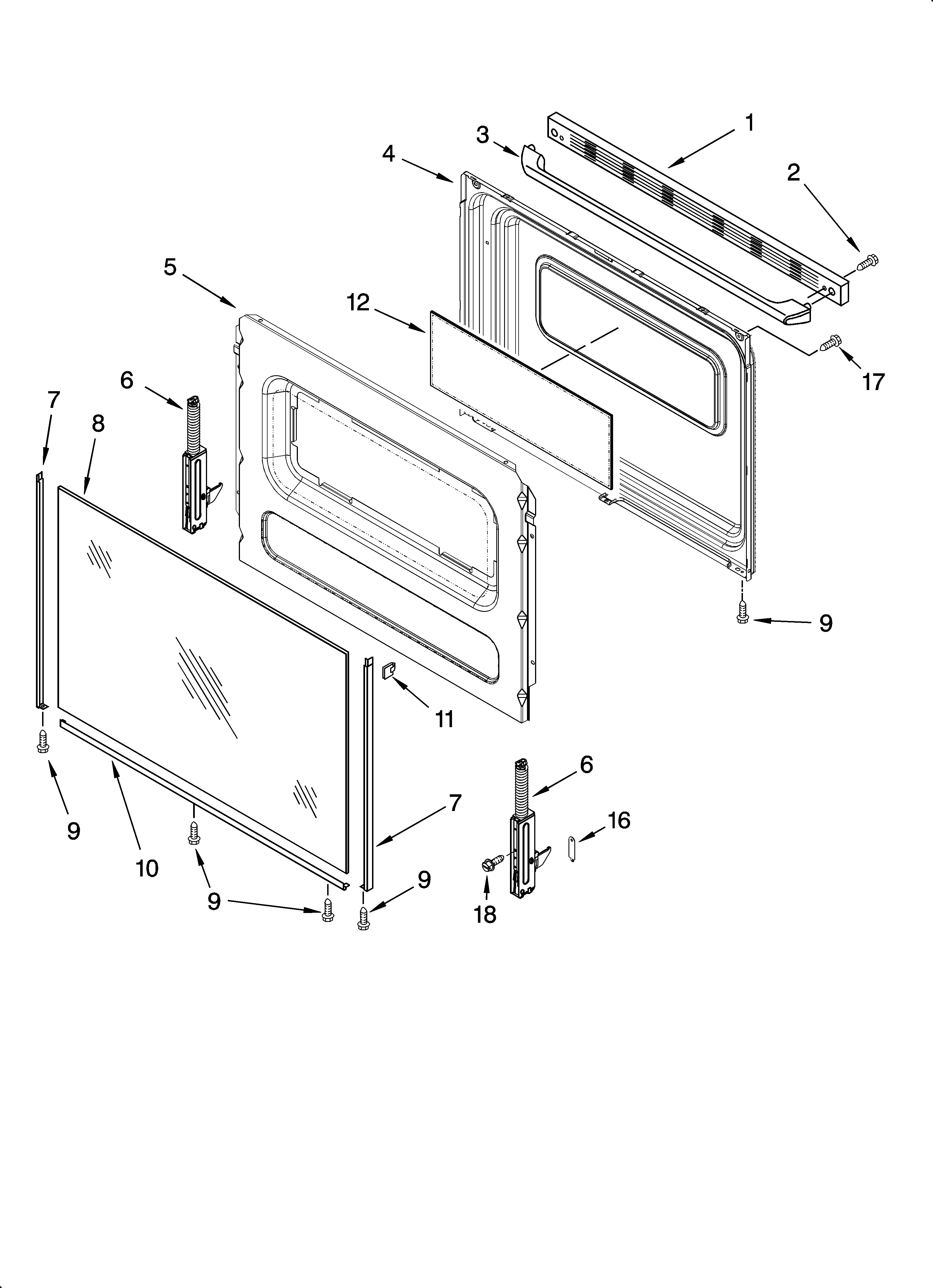 Inglis IEP314RQ2 door parts, optional parts diagram