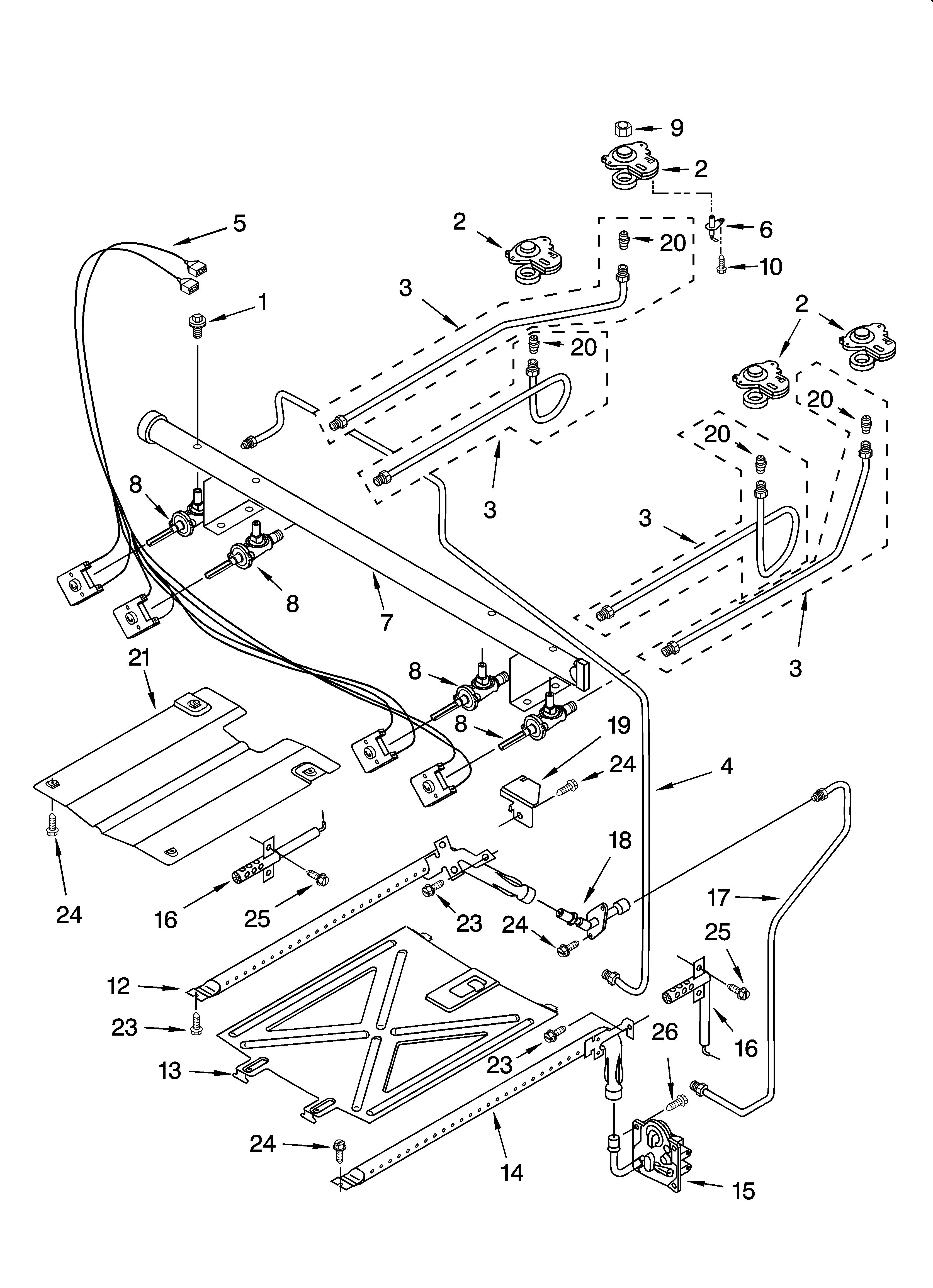 Inglis IGS325RQ0 manifold parts diagram
