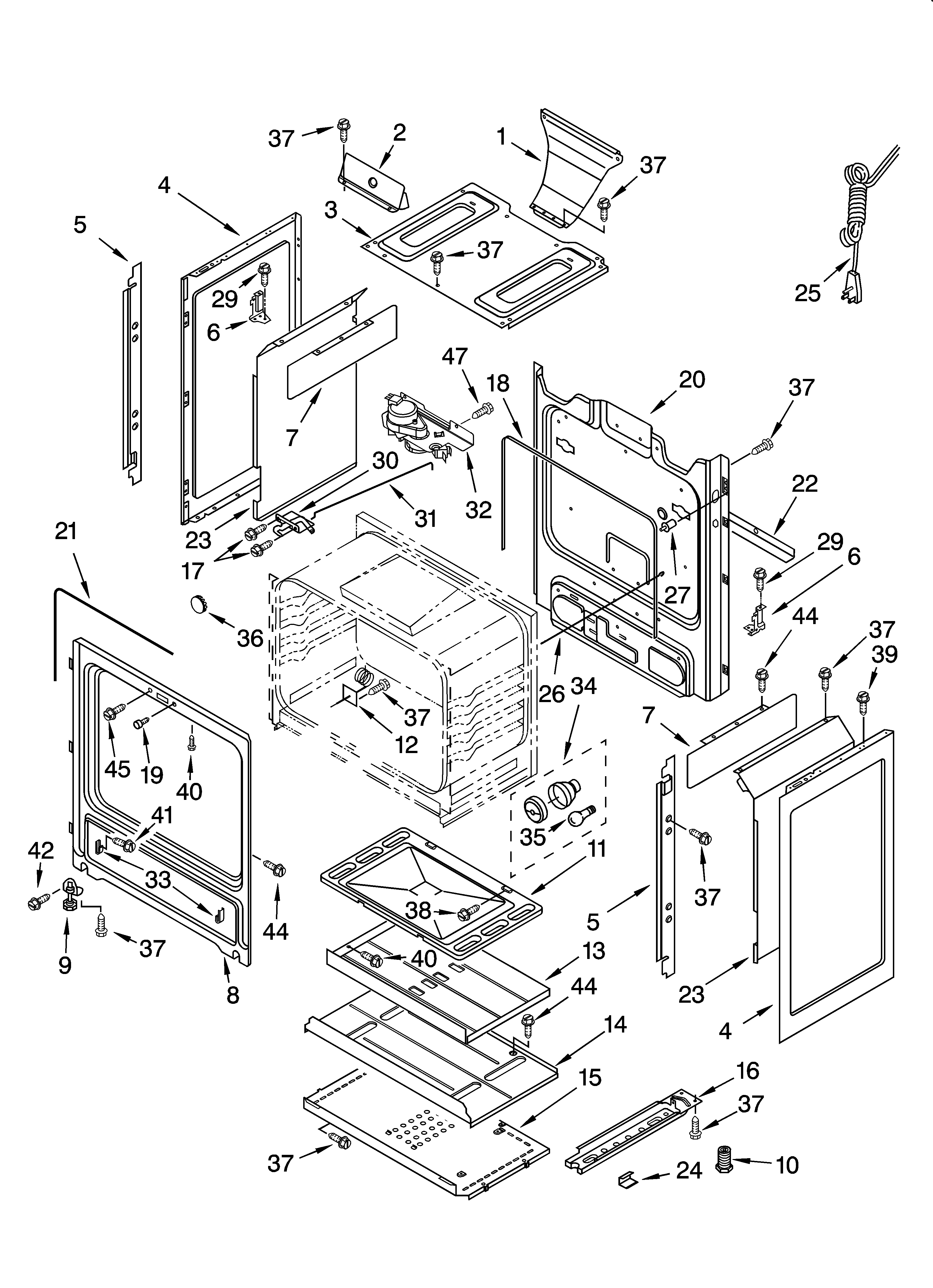 Inglis IGS325RQ0 chassis parts diagram