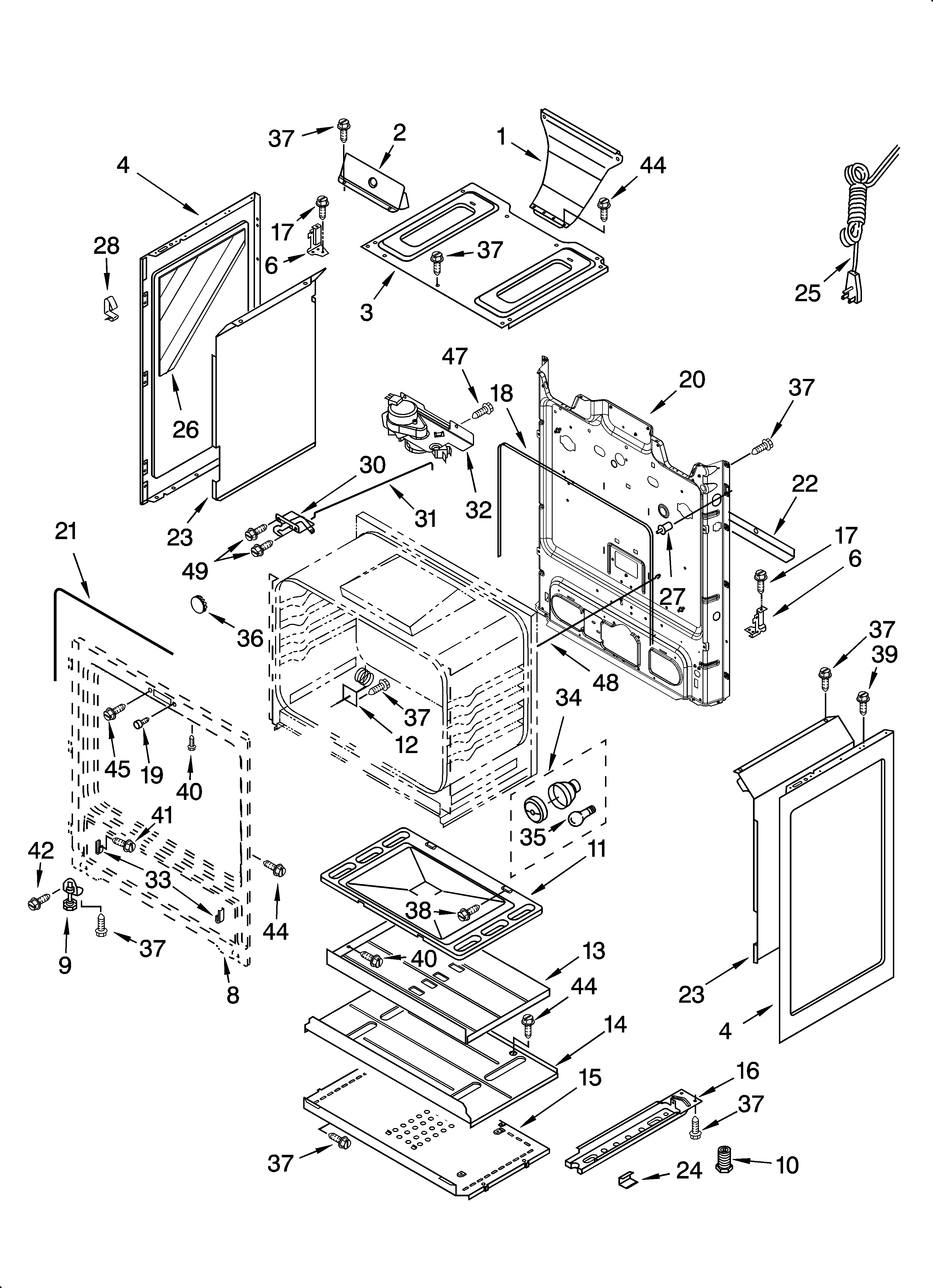 Inglis IGS326RD1 chassis parts diagram