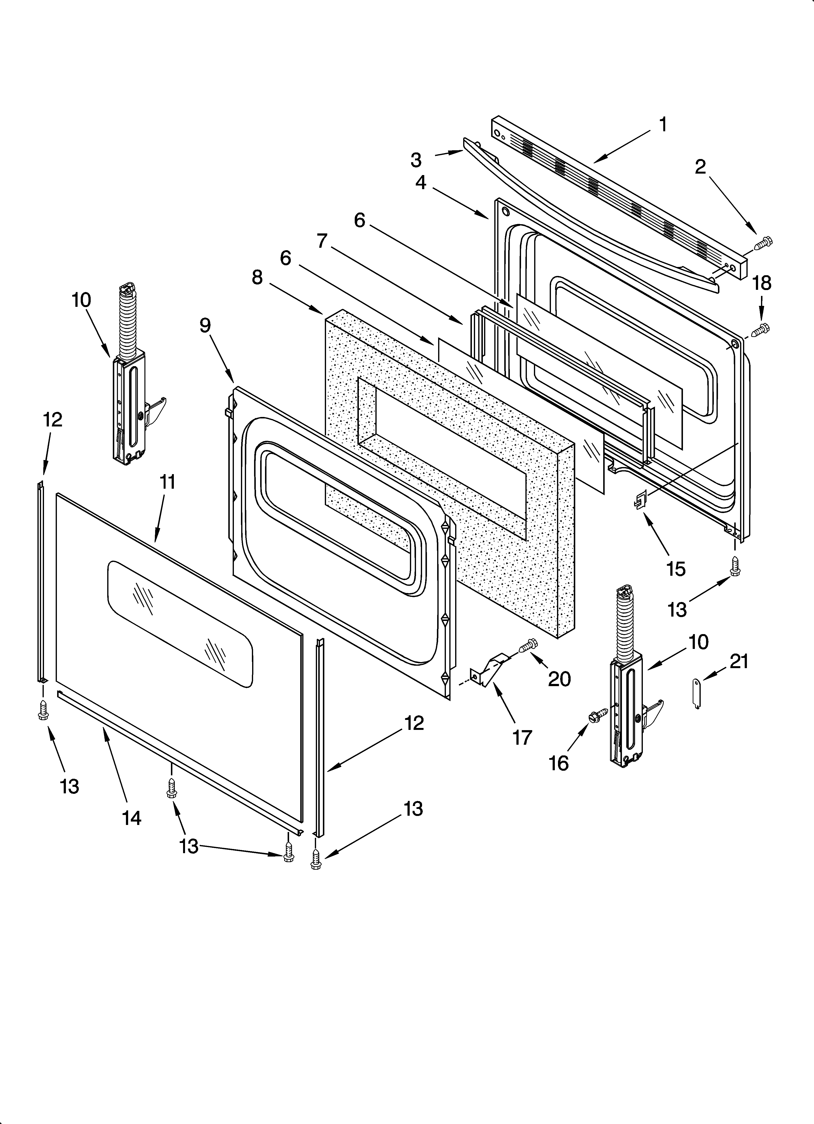 Inglis IGS326RD2 door parts, optional parts diagram