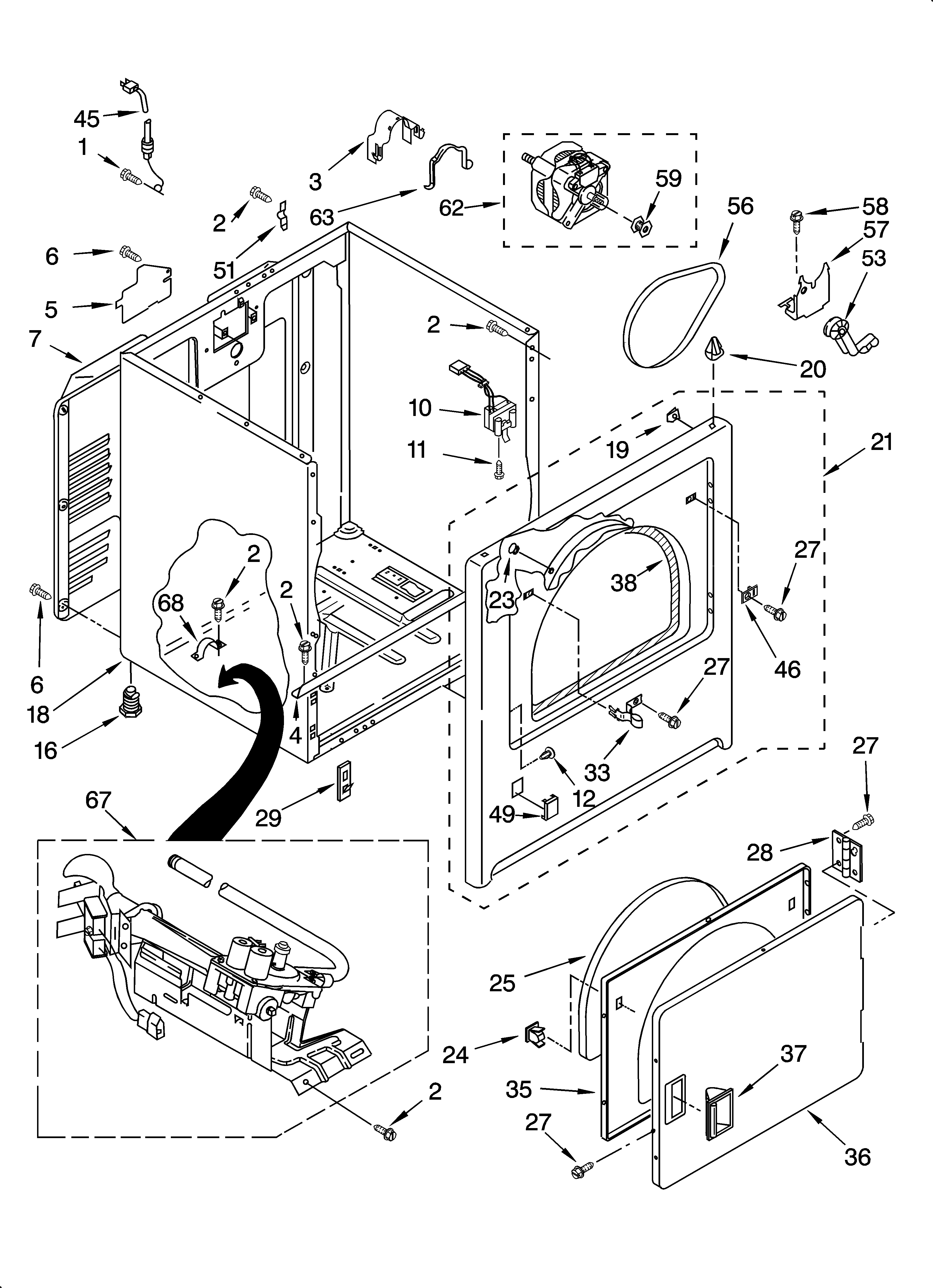 Inglis IGS5000RQ0 cabinet parts diagram