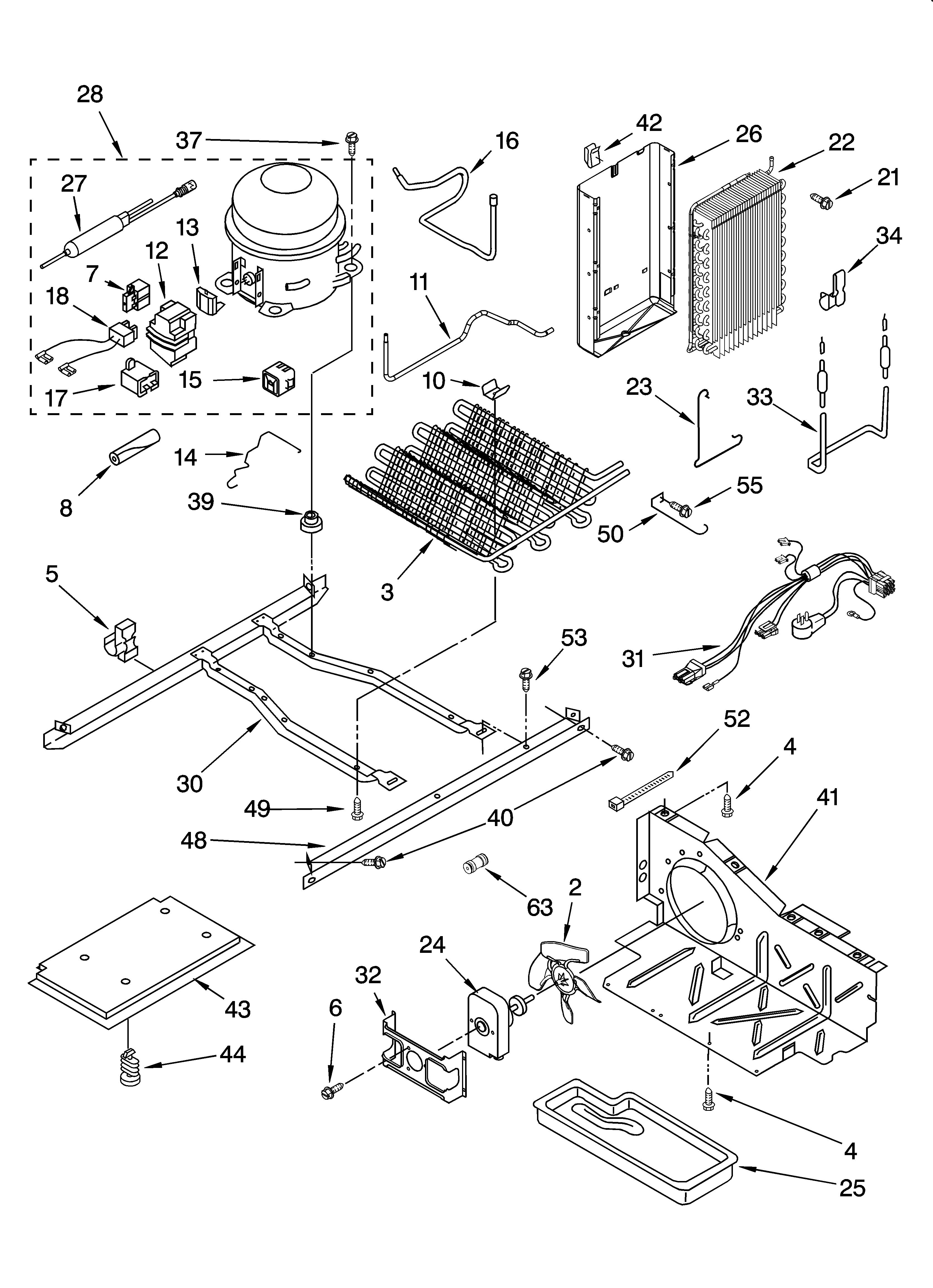 Inglis IS25AFXRD00 unit parts diagram