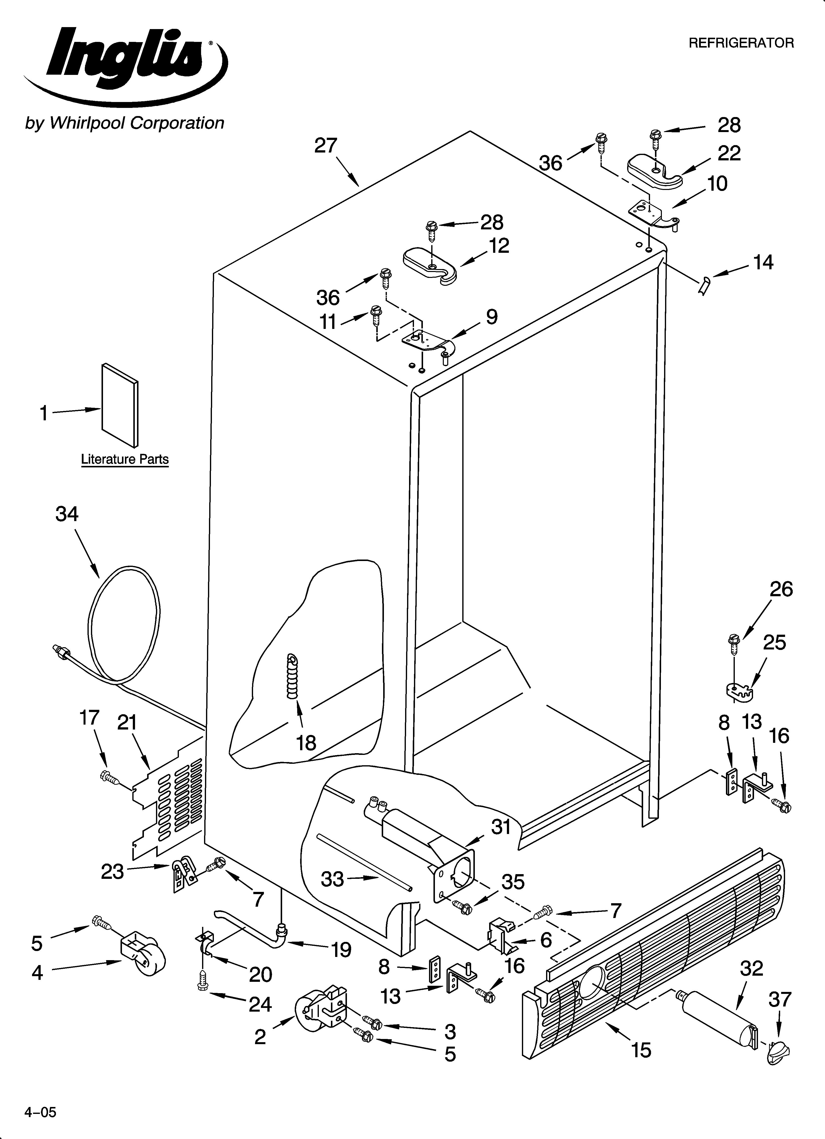 Inglis IS25AGXRQ00 cabinet parts diagram