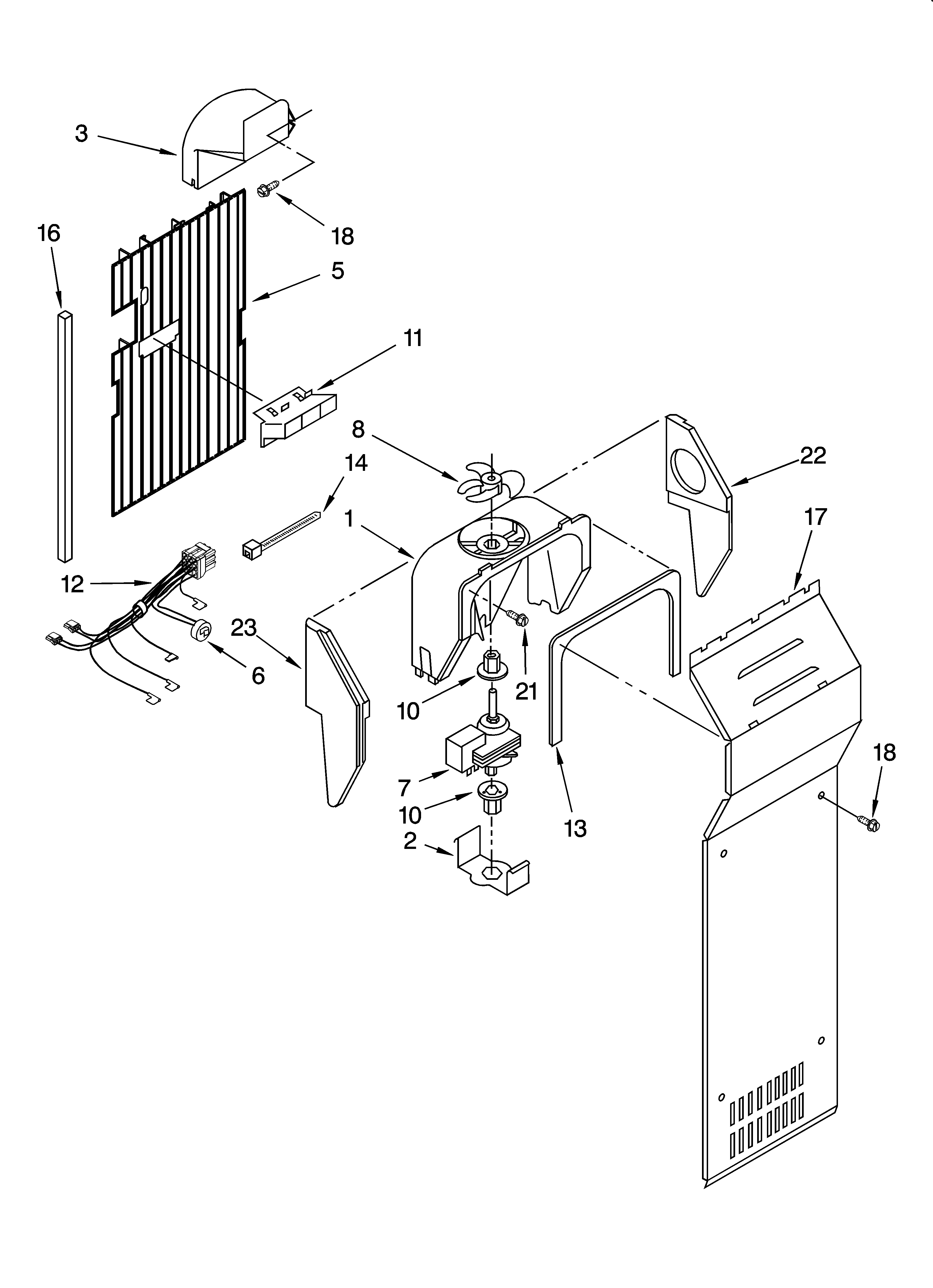 Inglis IS25AGXRQ02 air flow parts diagram