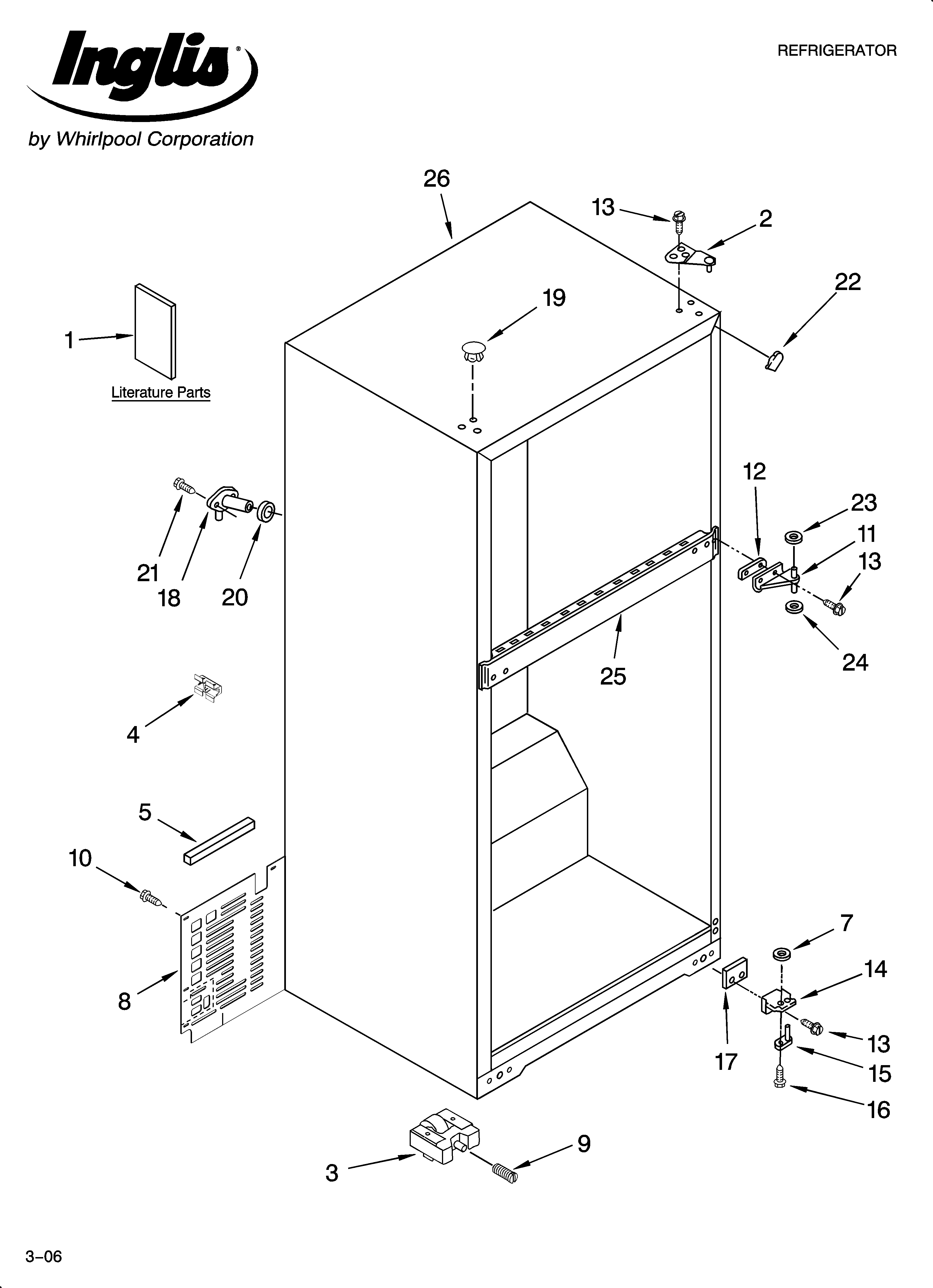 Inglis IT18TKXSQ00 cabinet parts diagram