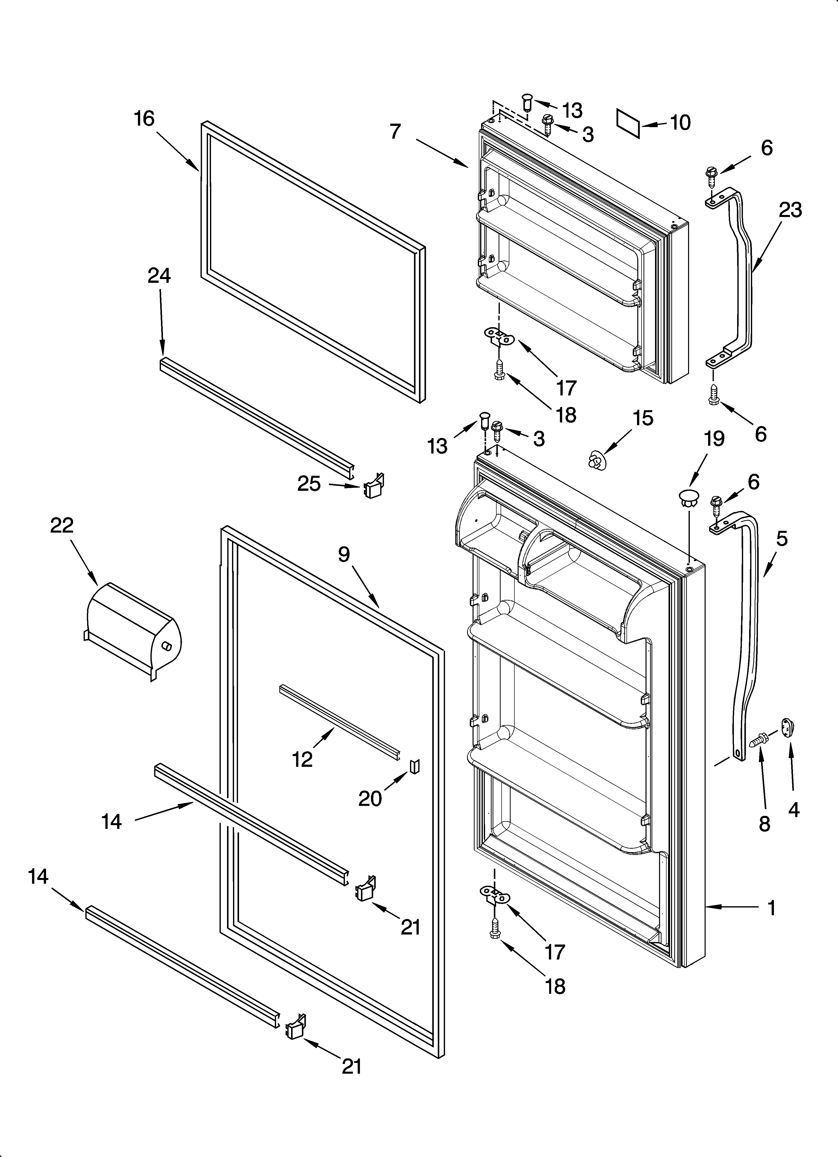 Inglis IT18TKXSQ00 door parts diagram
