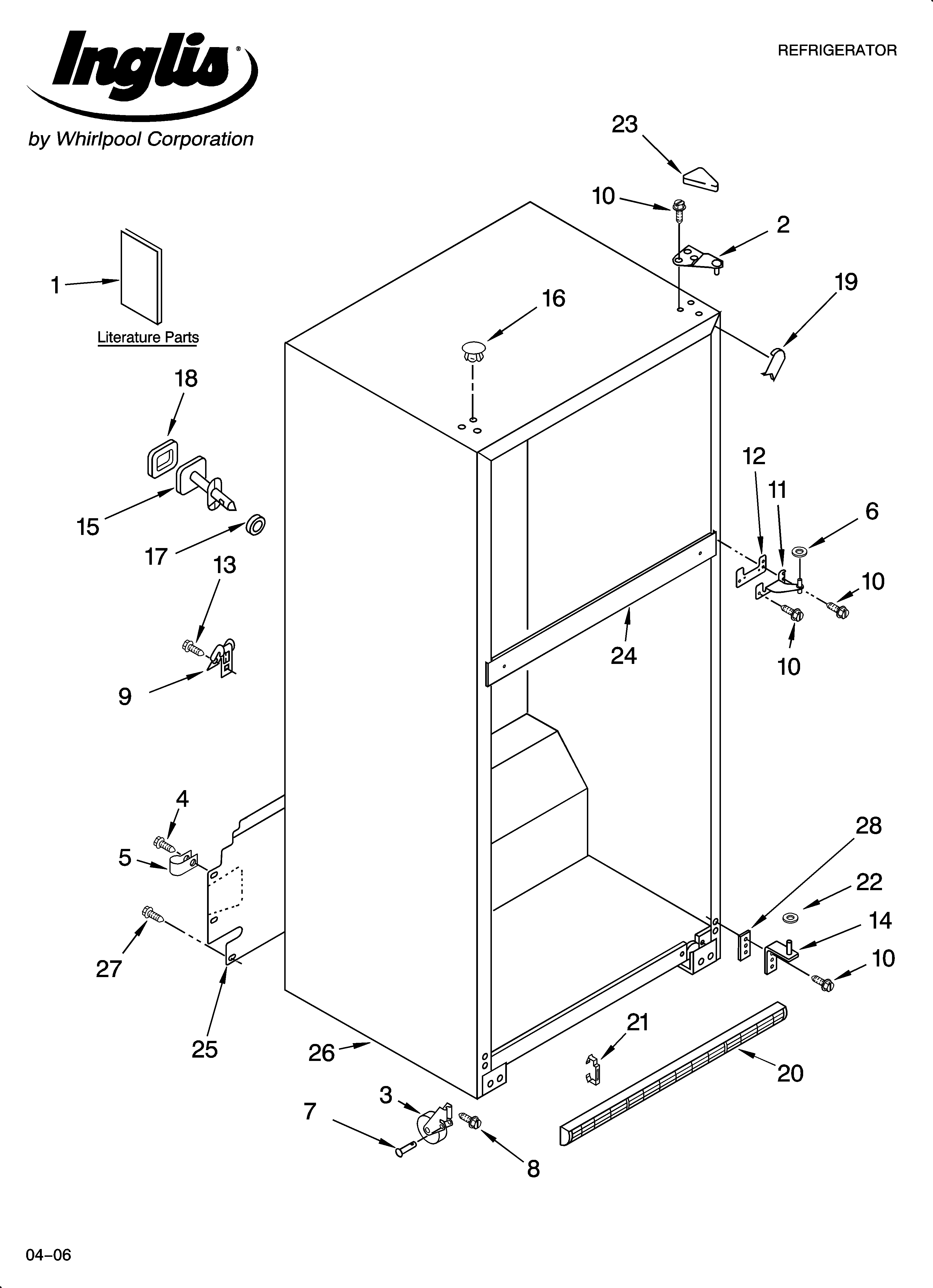 Inglis IT21AMXRQ03 cabinet parts diagram