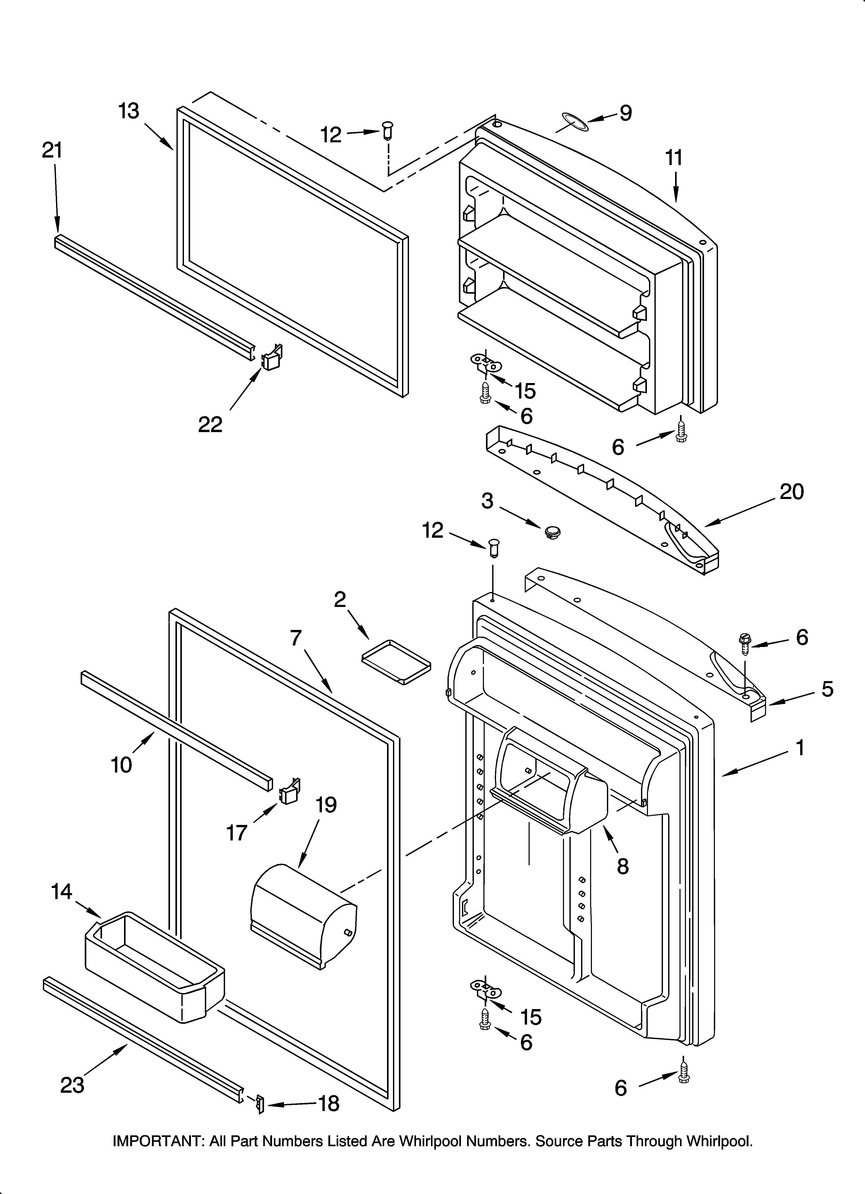 Amana ATB2232MRB00 door parts diagram