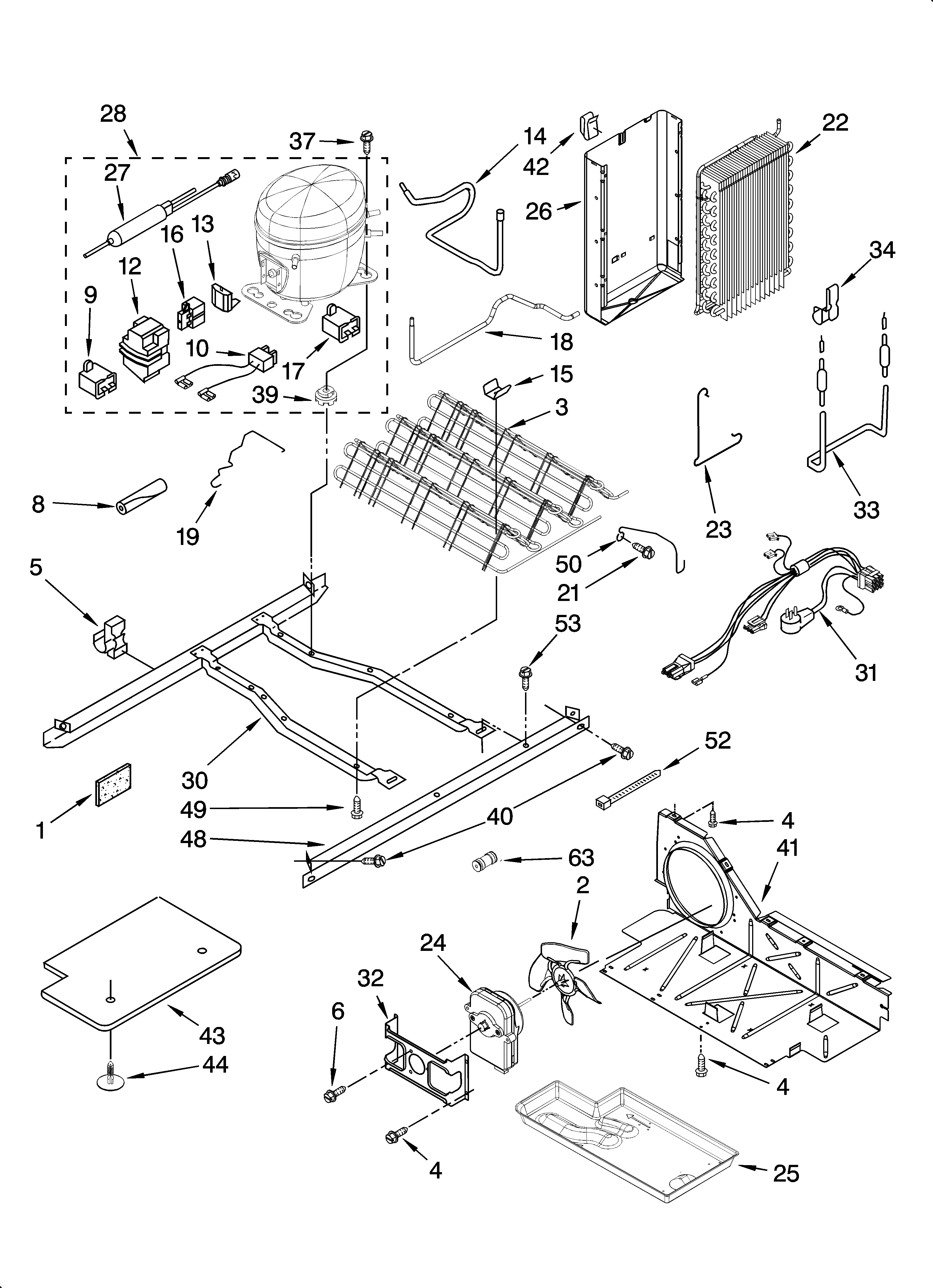 Whirlpool ED5RHEXTS00 unit parts diagram