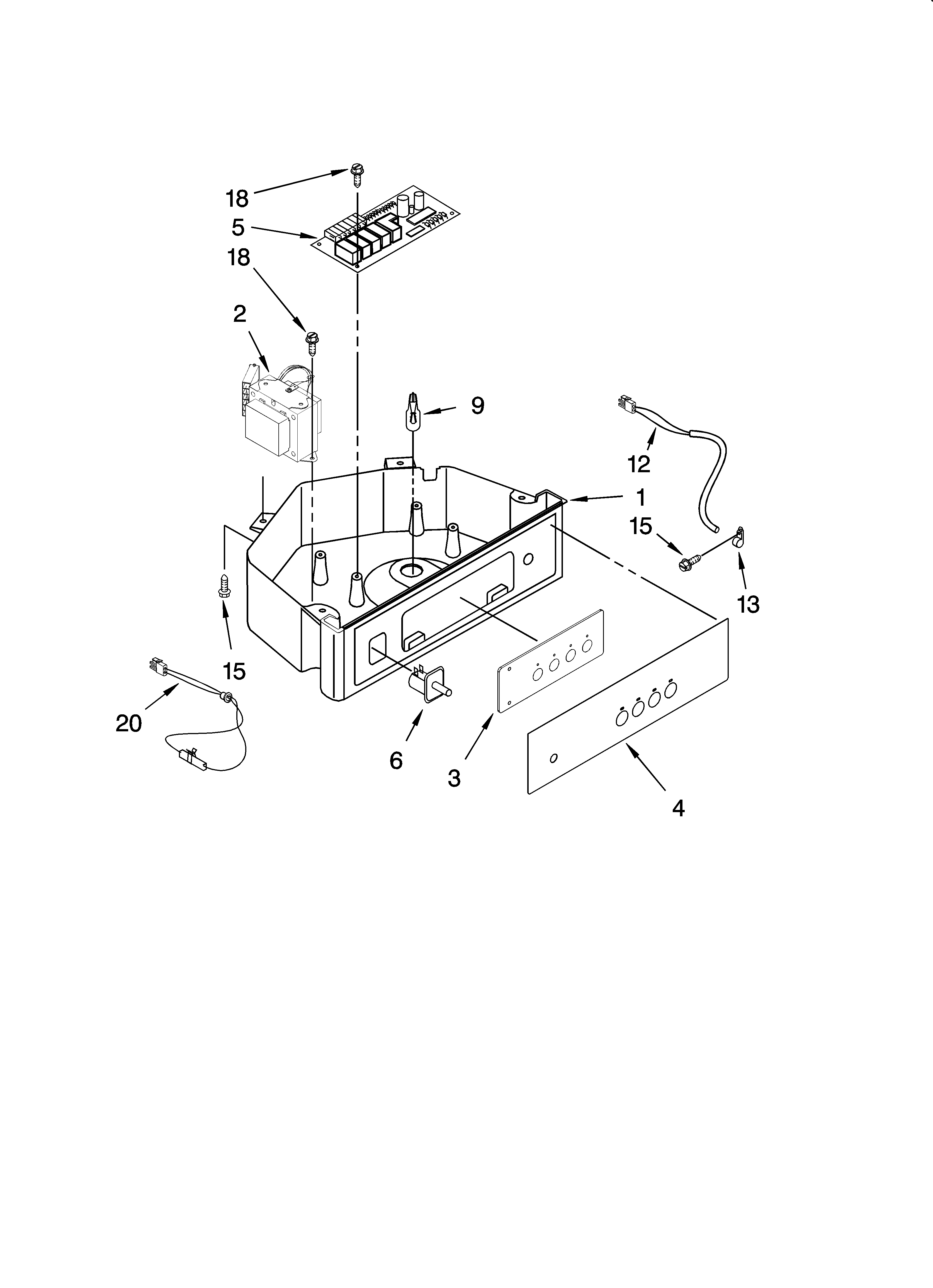 KitchenAid KUIC18PNTS0 control panel parts diagram