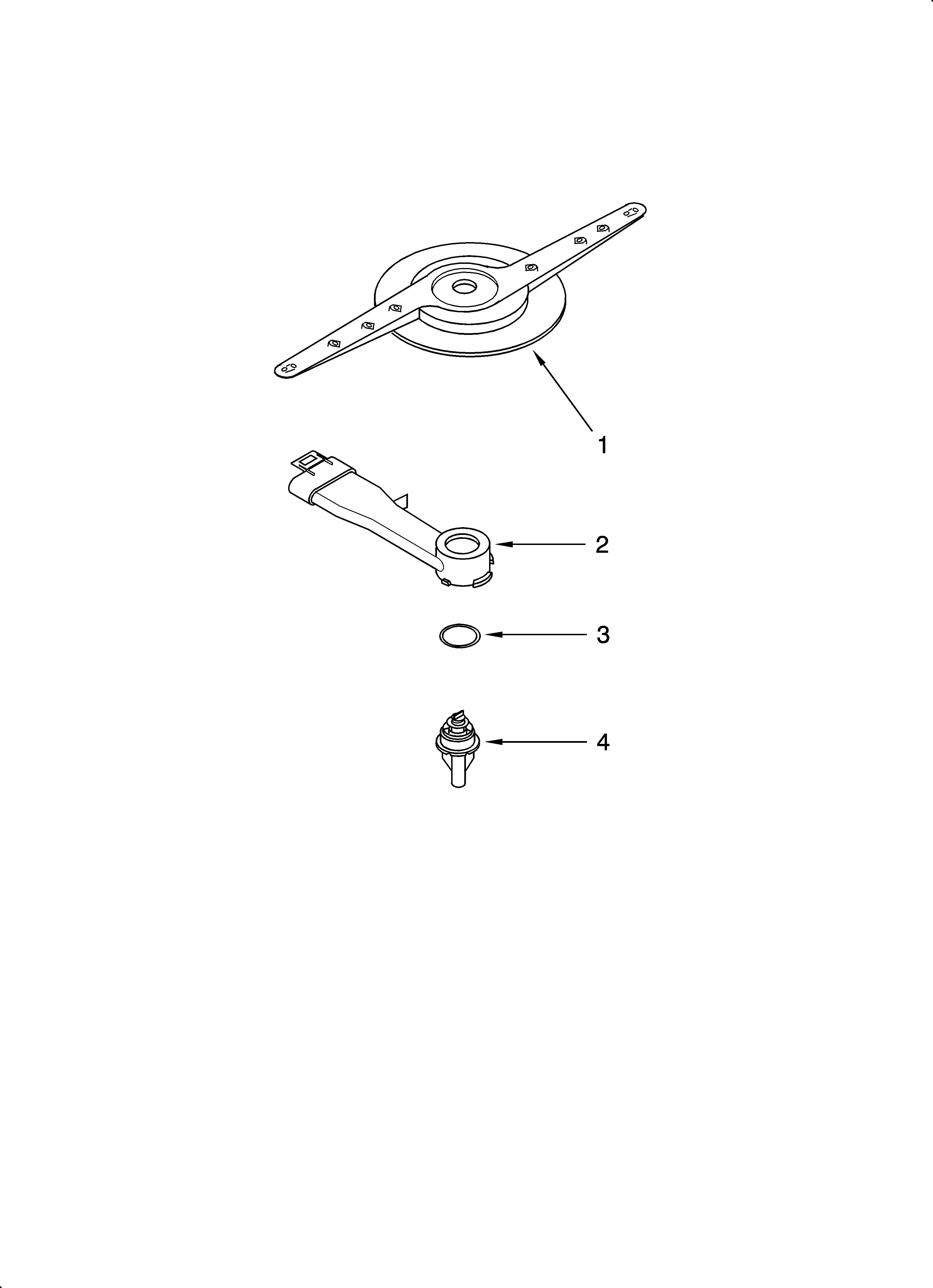 Whirlpool DUL240XTPQ9 lower washarm parts diagram
