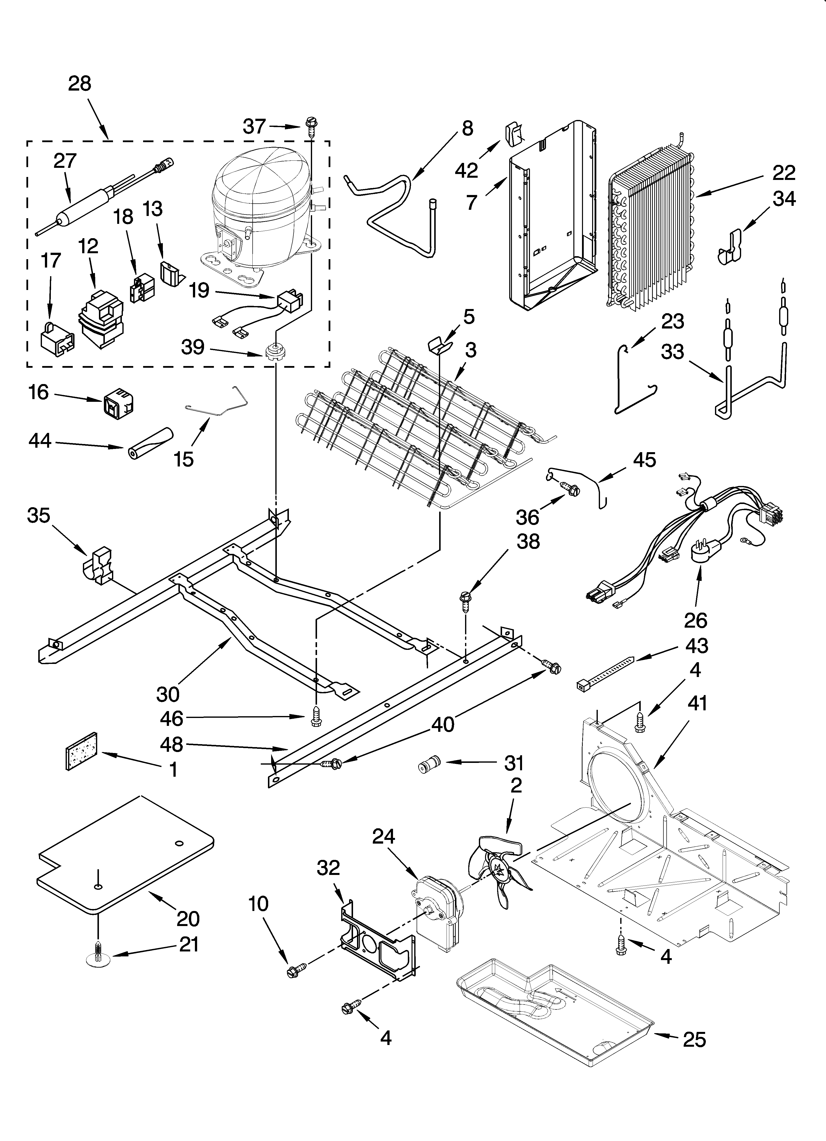 Whirlpool ED5JHAXTL01 unit parts diagram