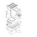 Whirlpool ET8FTEXST01 shelf parts, optional parts diagram