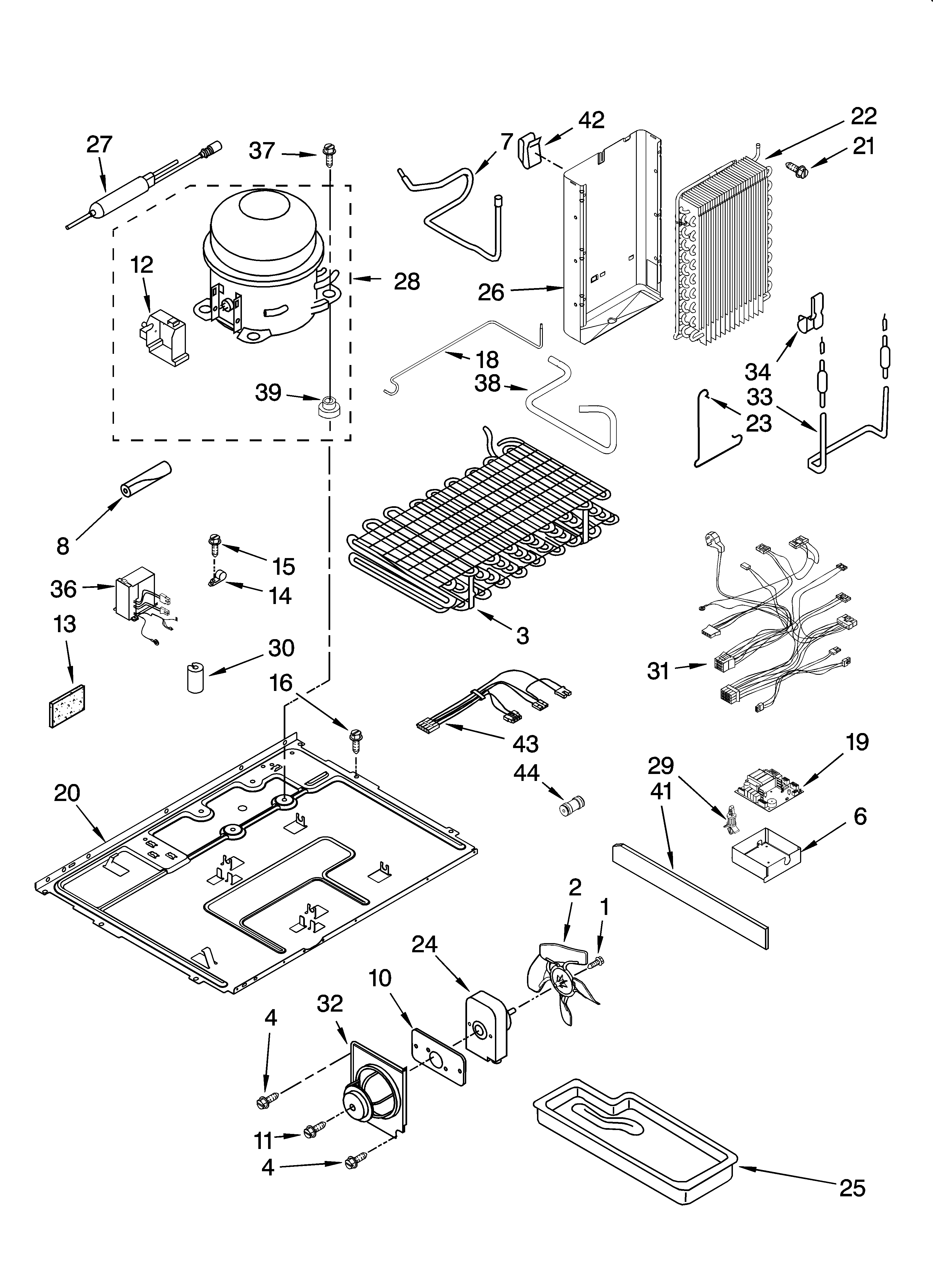 Whirlpool GC5SHEXNB05 unit parts diagram